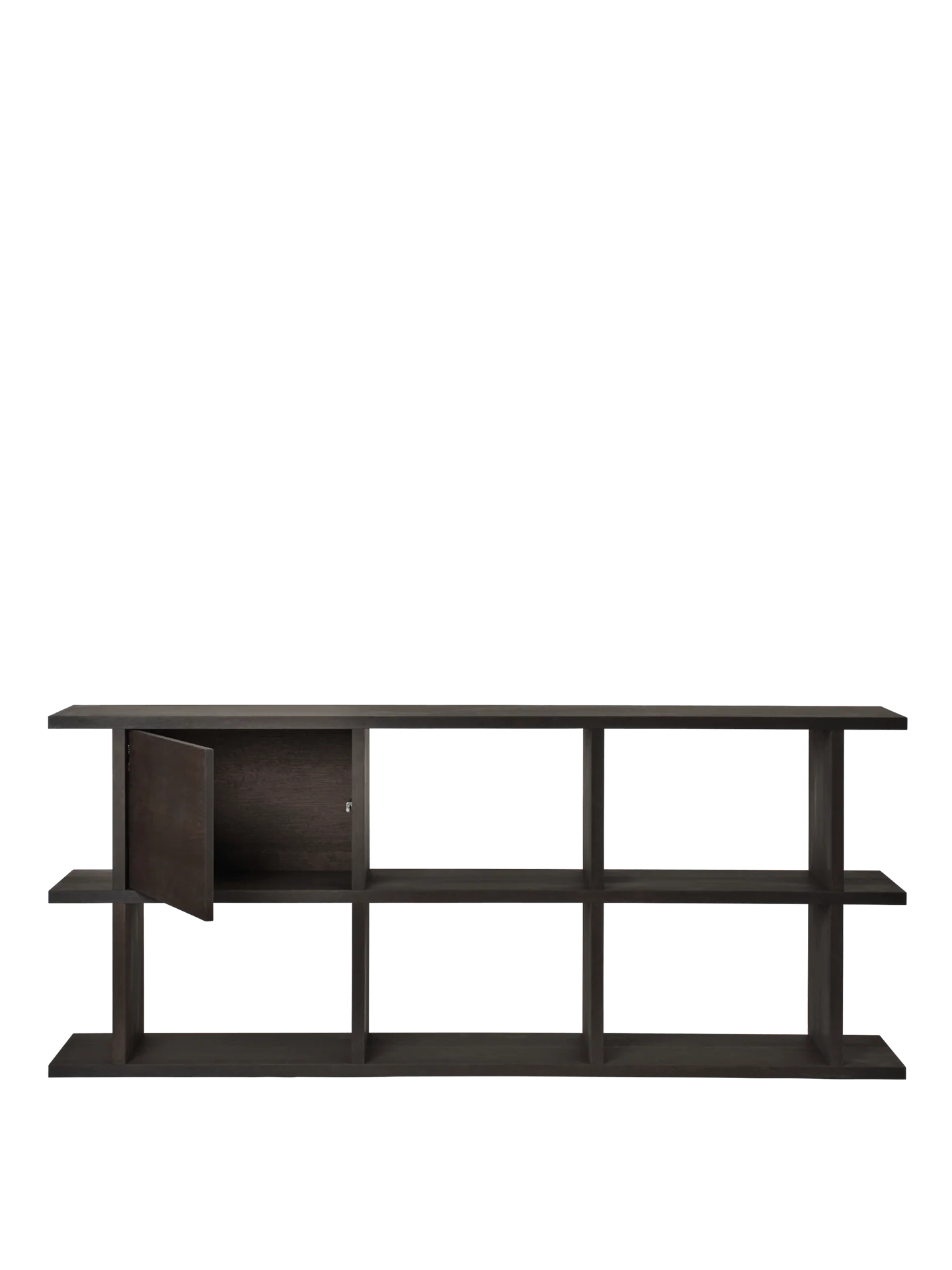 Kona Bookcase Cabinet Insert - Dark Stained Oak - Image 3
