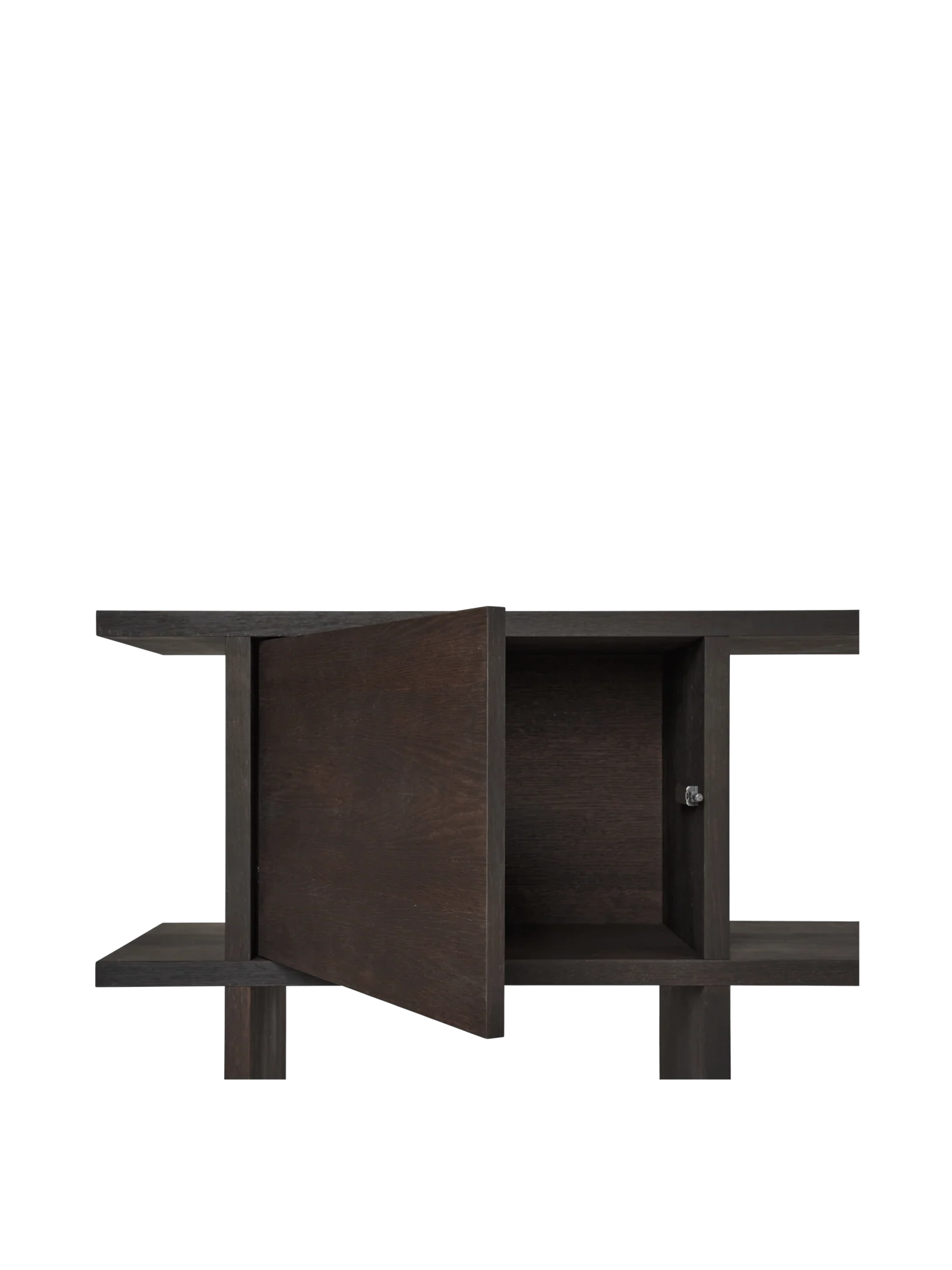 Kona Bookcase Cabinet Insert - Dark Stained Oak - Image 4