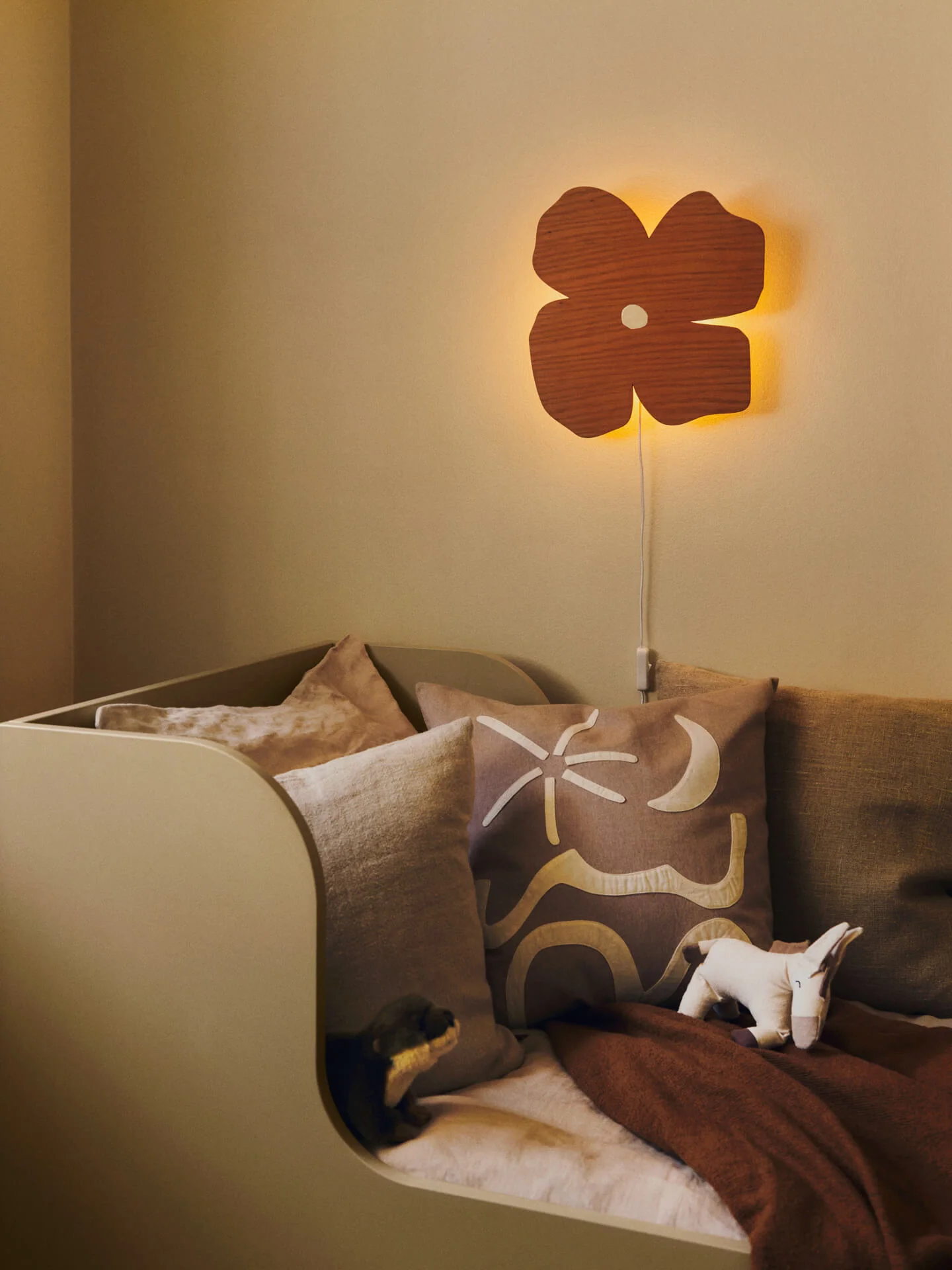 Kove Applique Cushion - Tan - Image 4