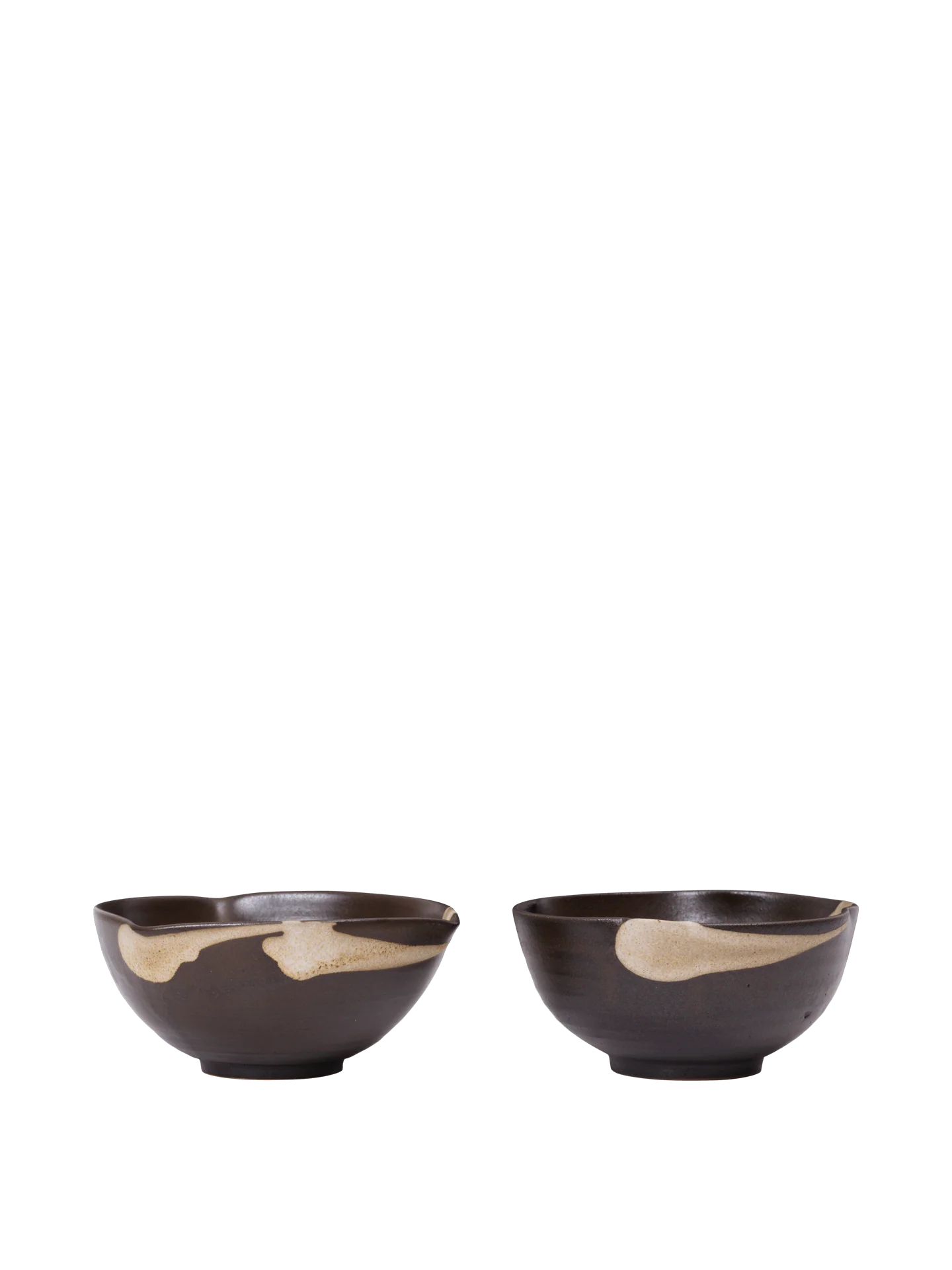 Koyo Bowls - Ă11.5 - Set of 2 - Dark Brown/Buff