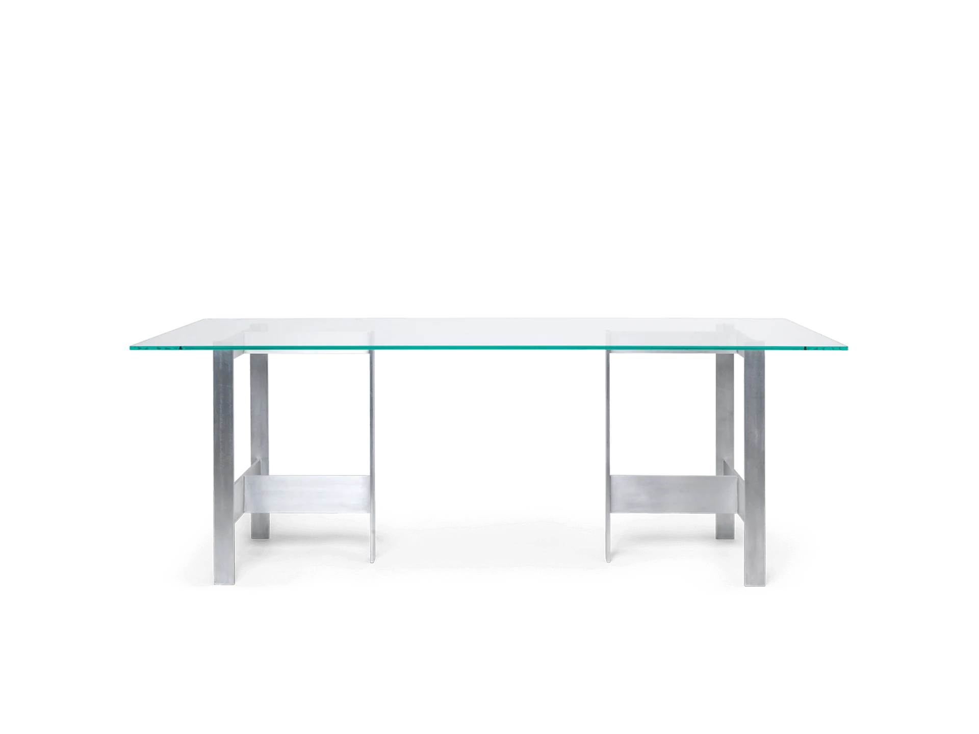 Lager Dining Table - 200 x 90 - Glass/Aluminium