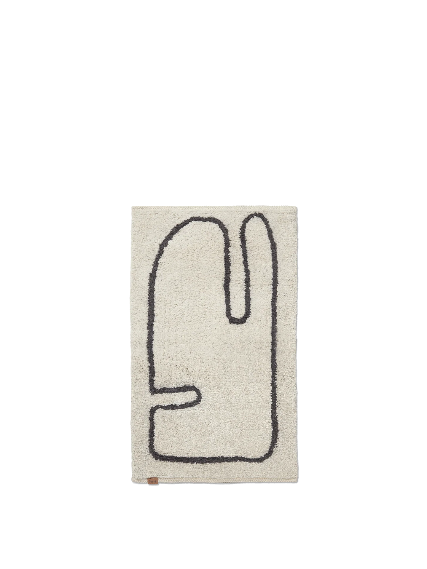 Lay Washable Mat - Off-White/Coffee