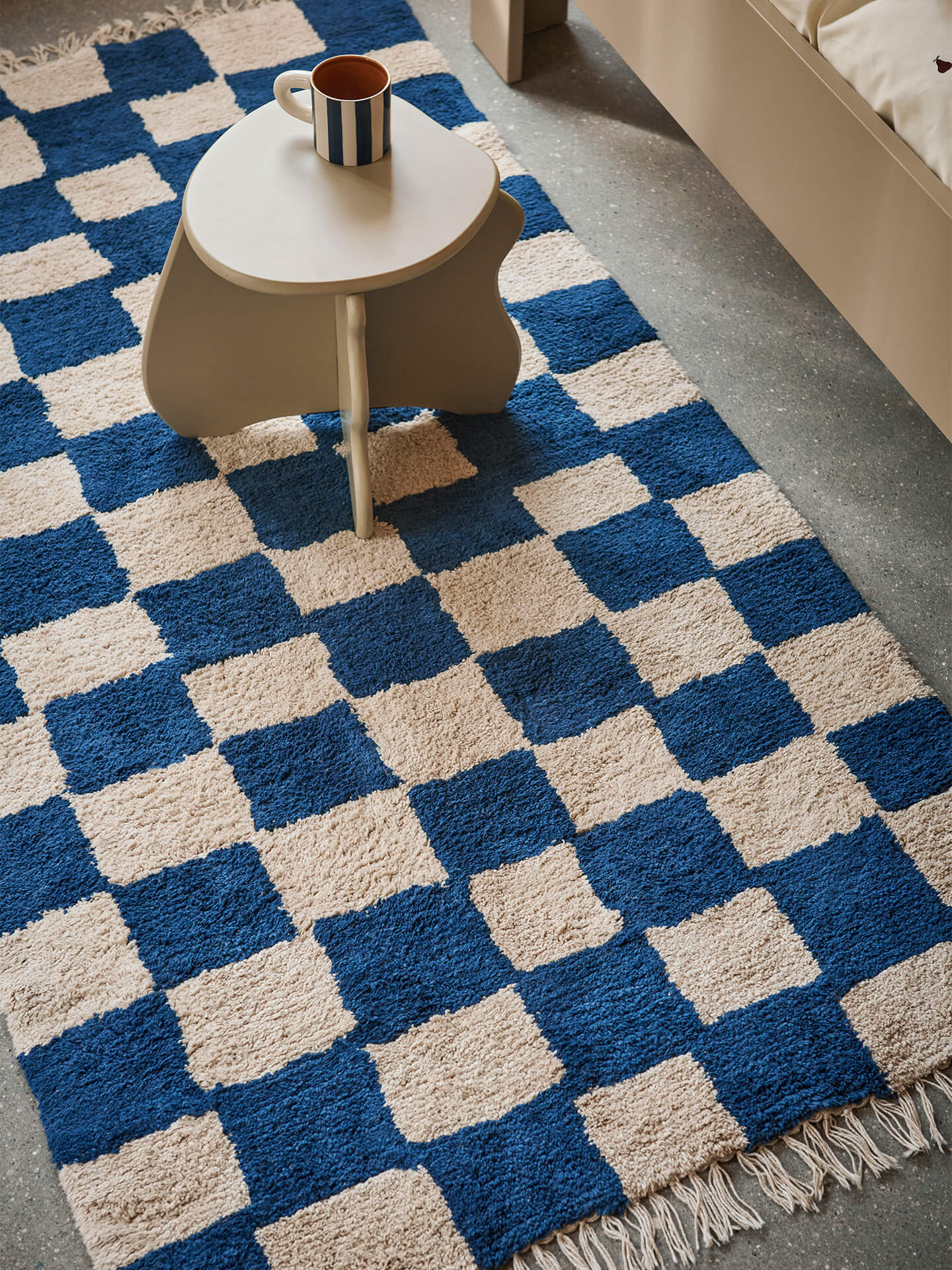Mara Washable Rug - Deep Blue/Warm Sand - Image 2