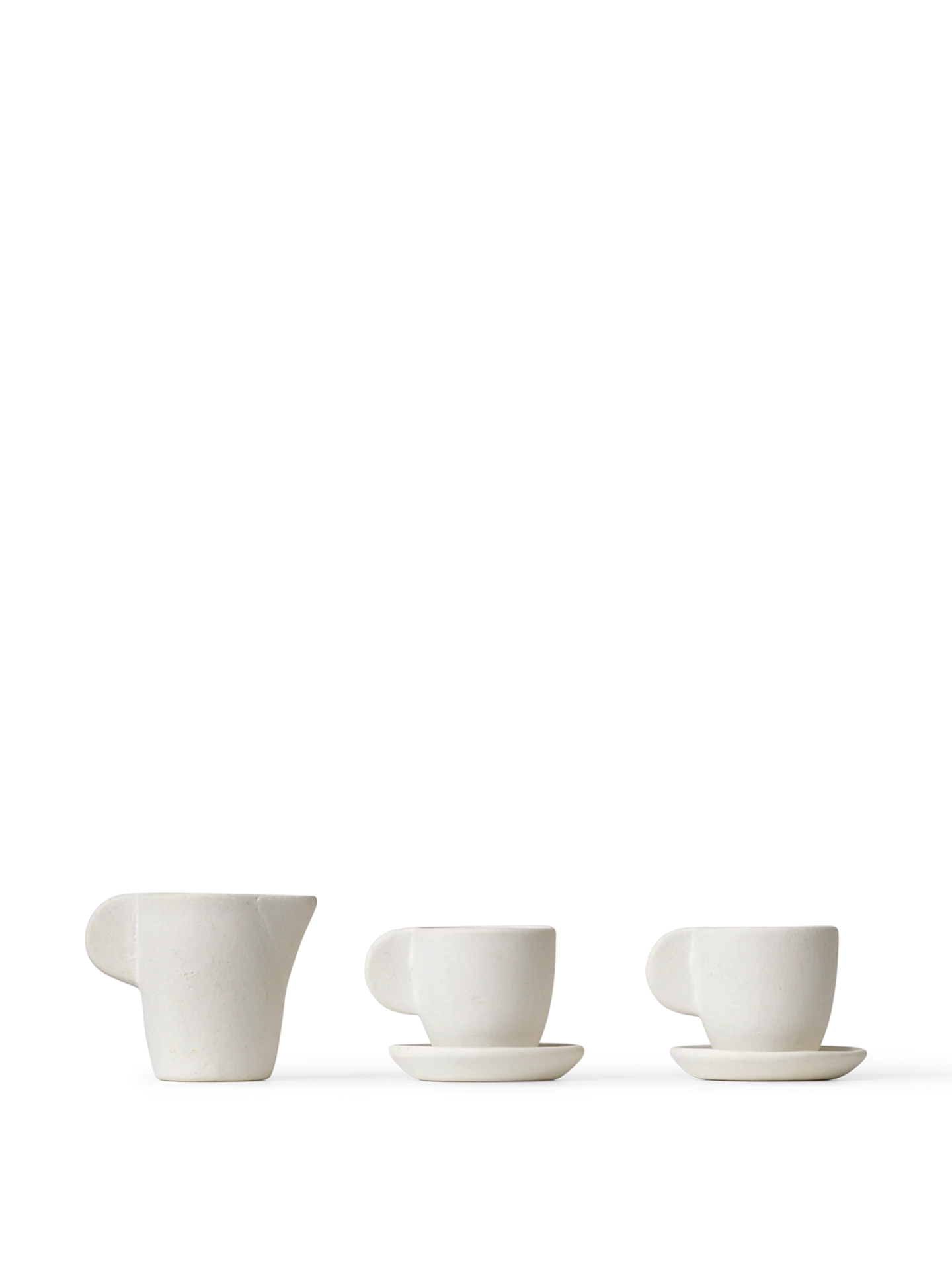 Miniature Tea Set - Ceramic - Off-White