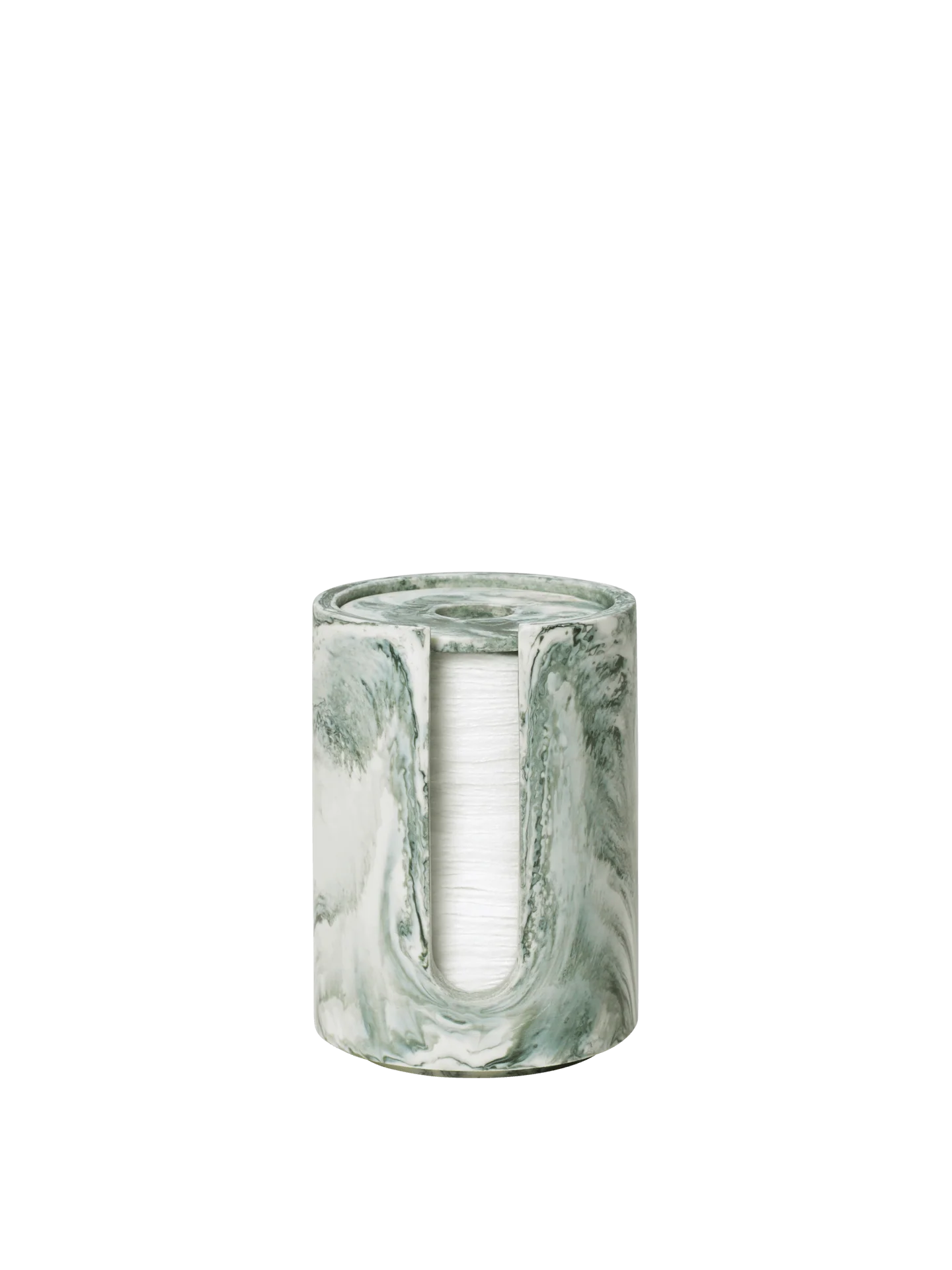 Mist Cotton Pad Holder - Emerald Off-White
