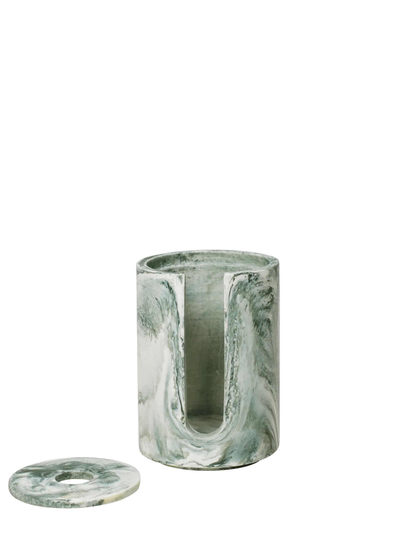 Mist Cotton Pad Holder - Emerald Off-White - Image 3