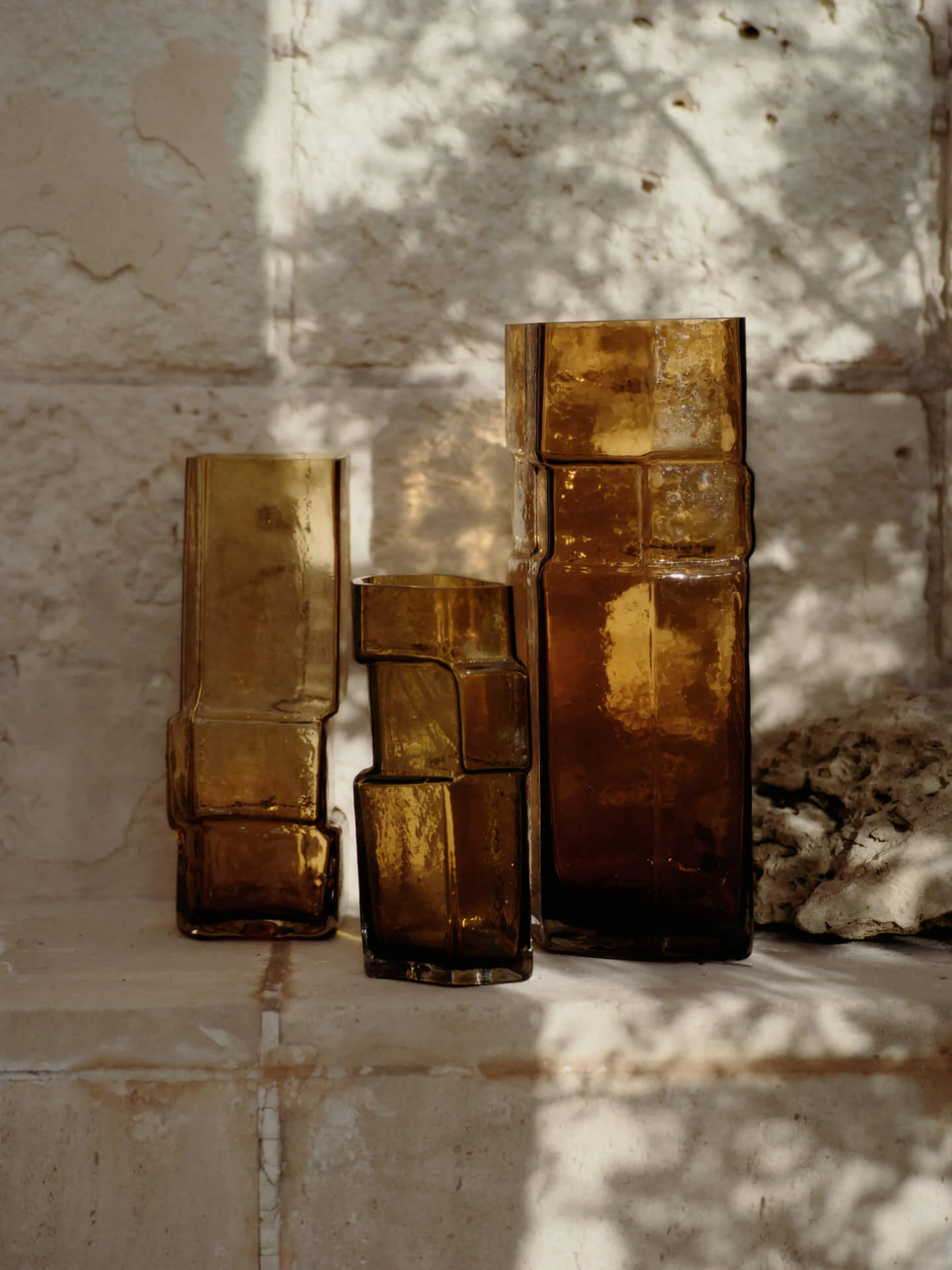 Muro Vase - Medium - Recycled Amber - Image 4