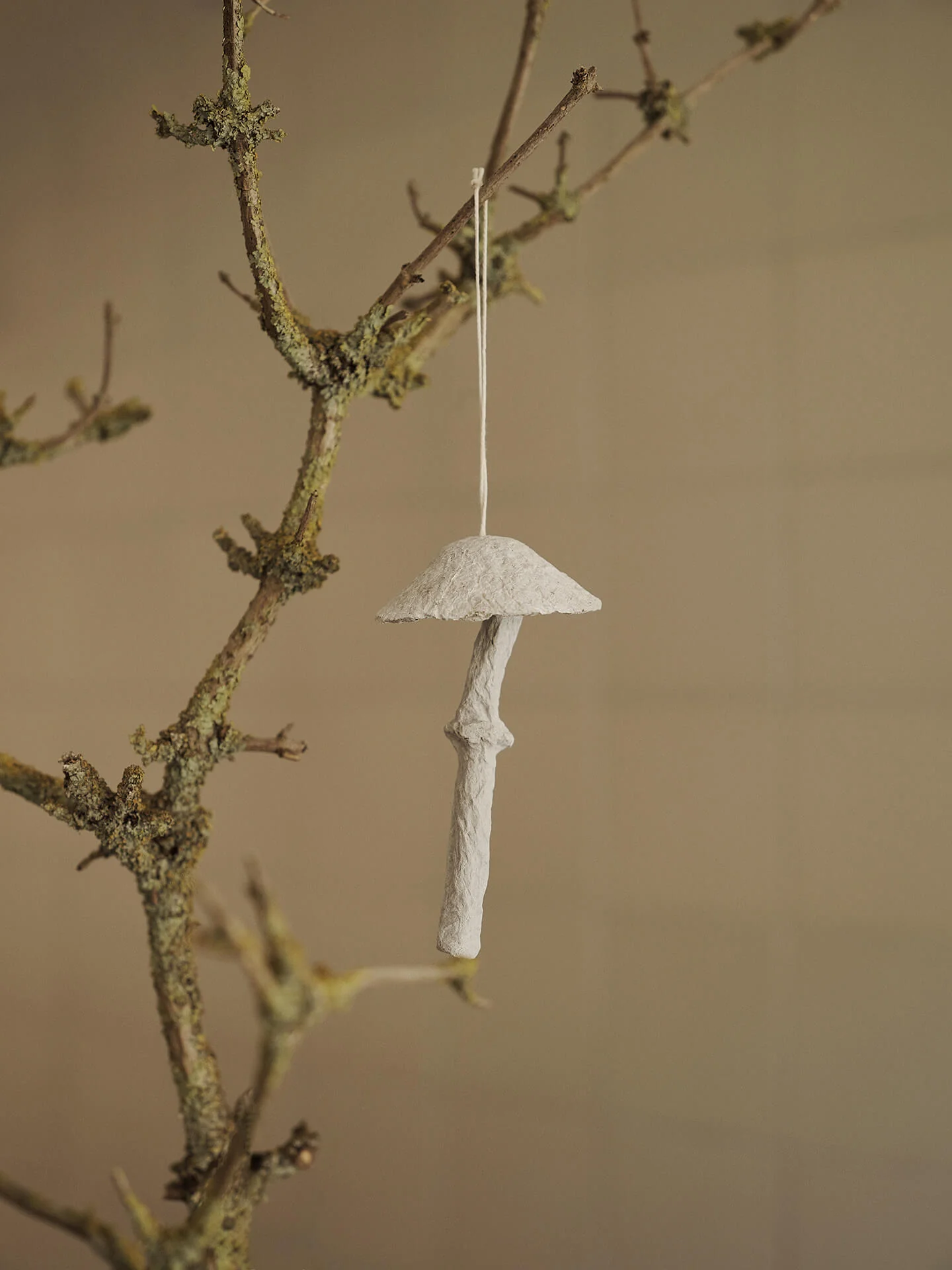 Mushroom Ornaments - Set of 4 - Faded White - Image 2