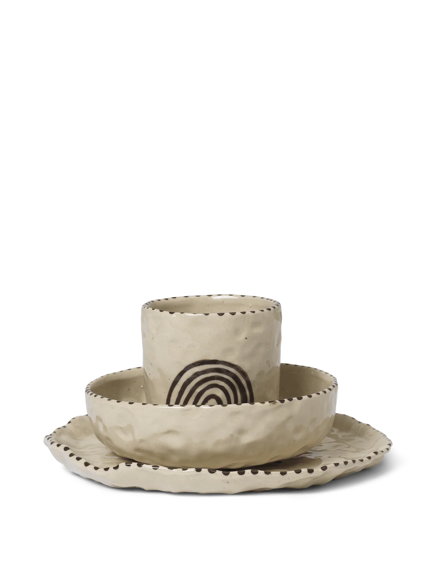 Naive Ceramic Set - Red Brown