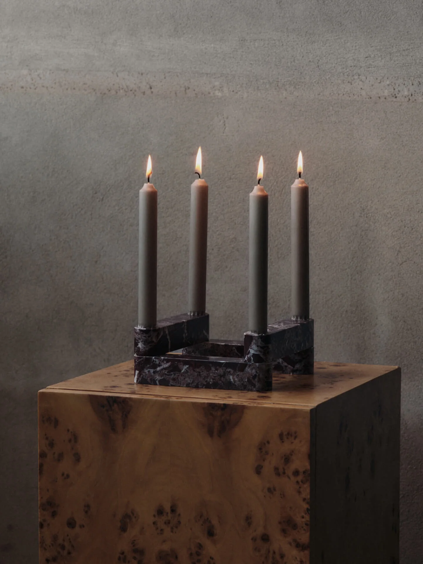 Newel Modular Candle Holder - Set of 4 - Rosso Levanto - Image 4