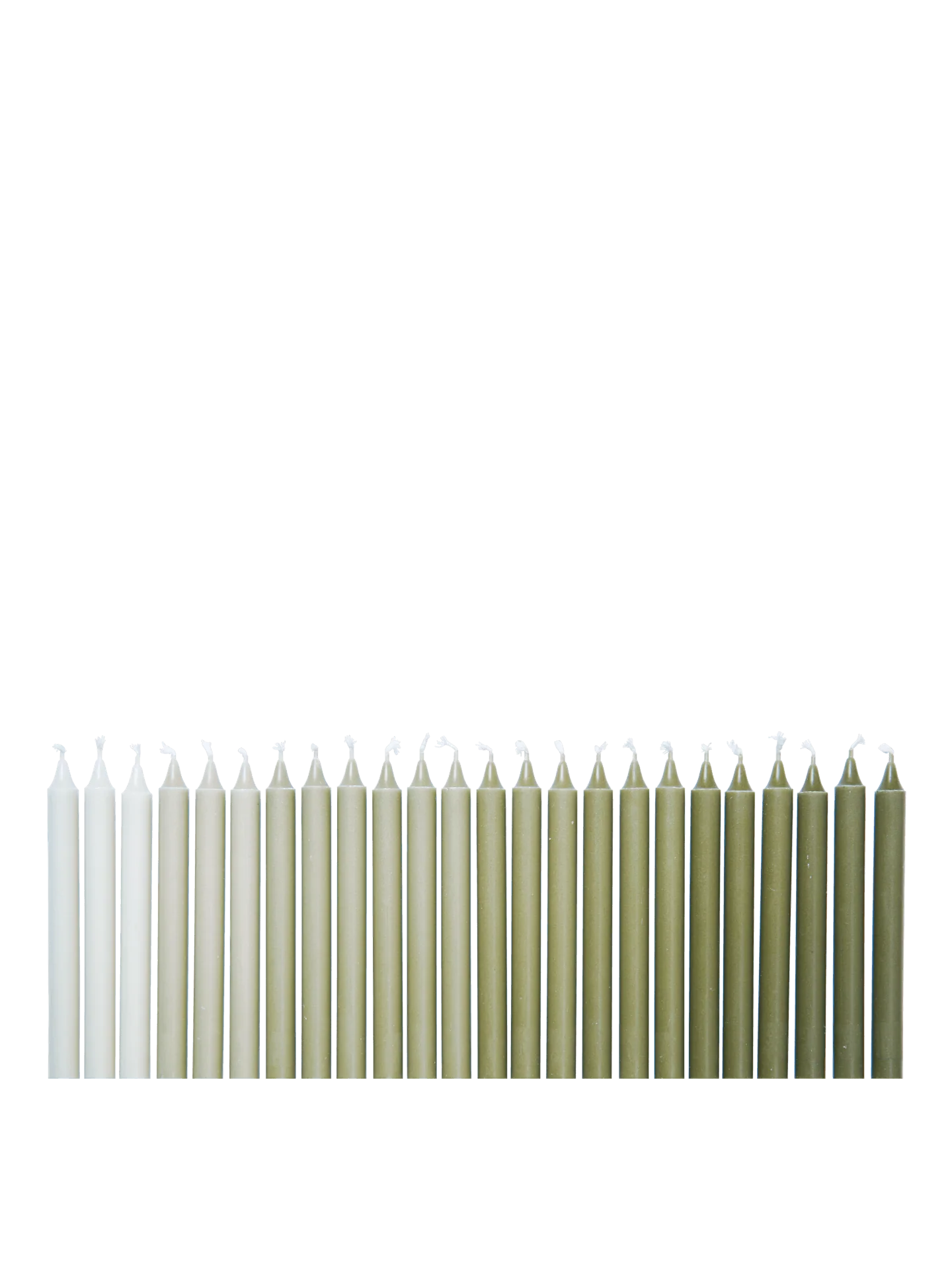 Ombre Candles - Set of 24 - Khaki