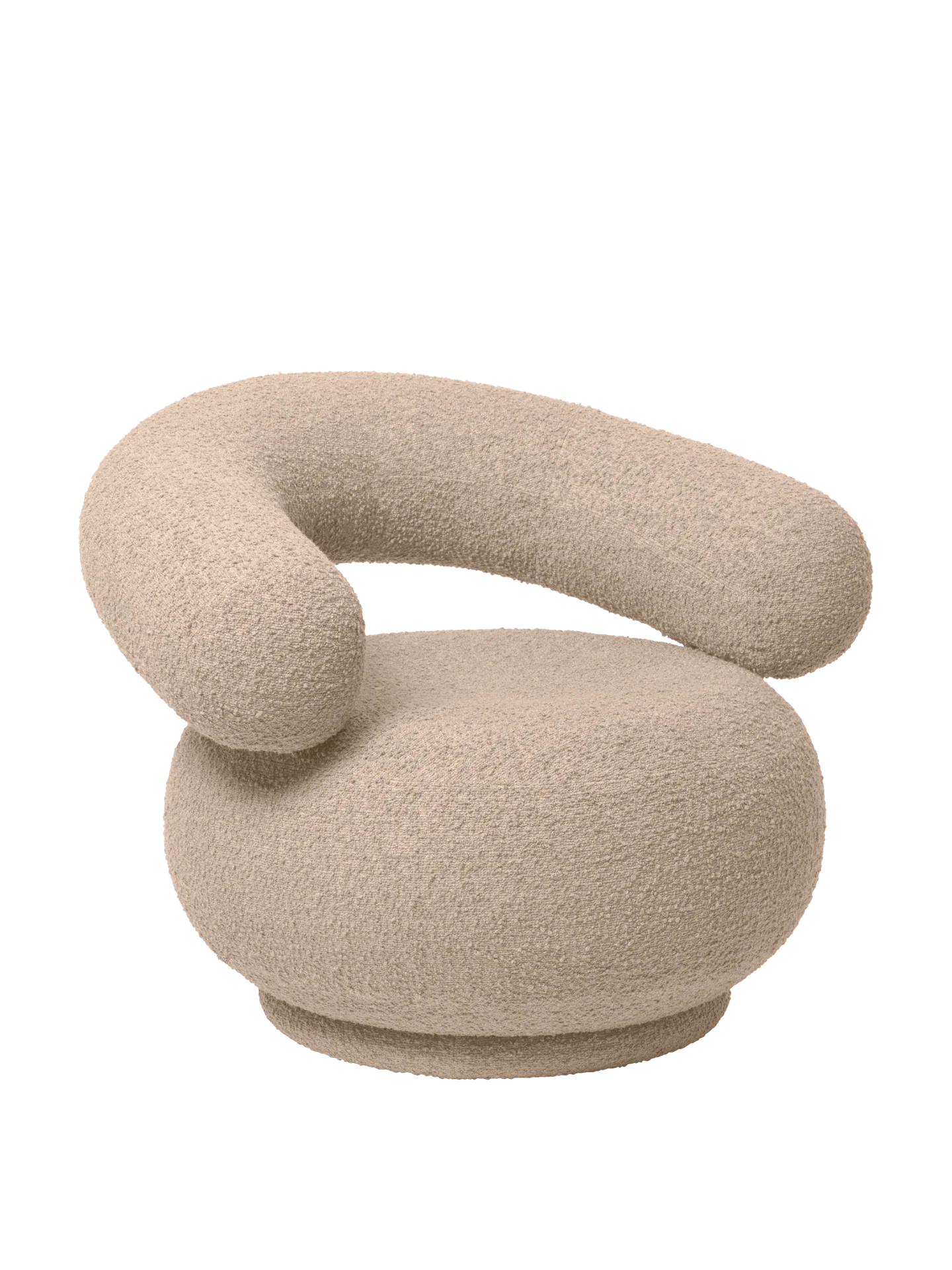 Orbo Lounge Chair - Raw Bouclé - Natural - UK - Image 4
