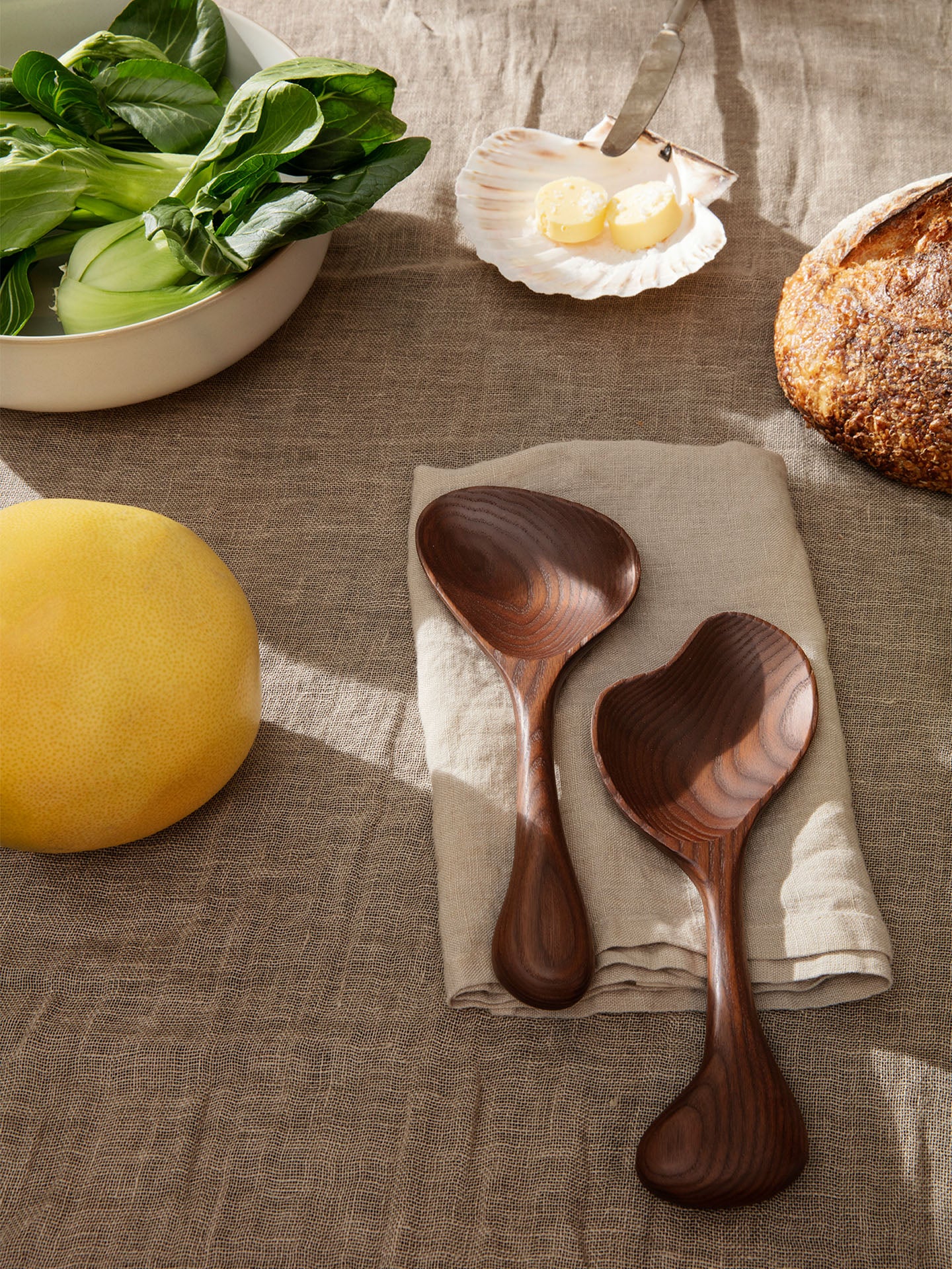 Os Salad Servers - Dark Brown - Image 2