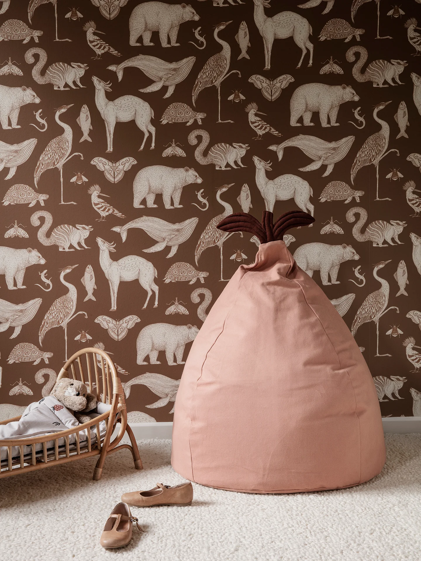 Pear Bean Bag - Dusty Rose - Image 2