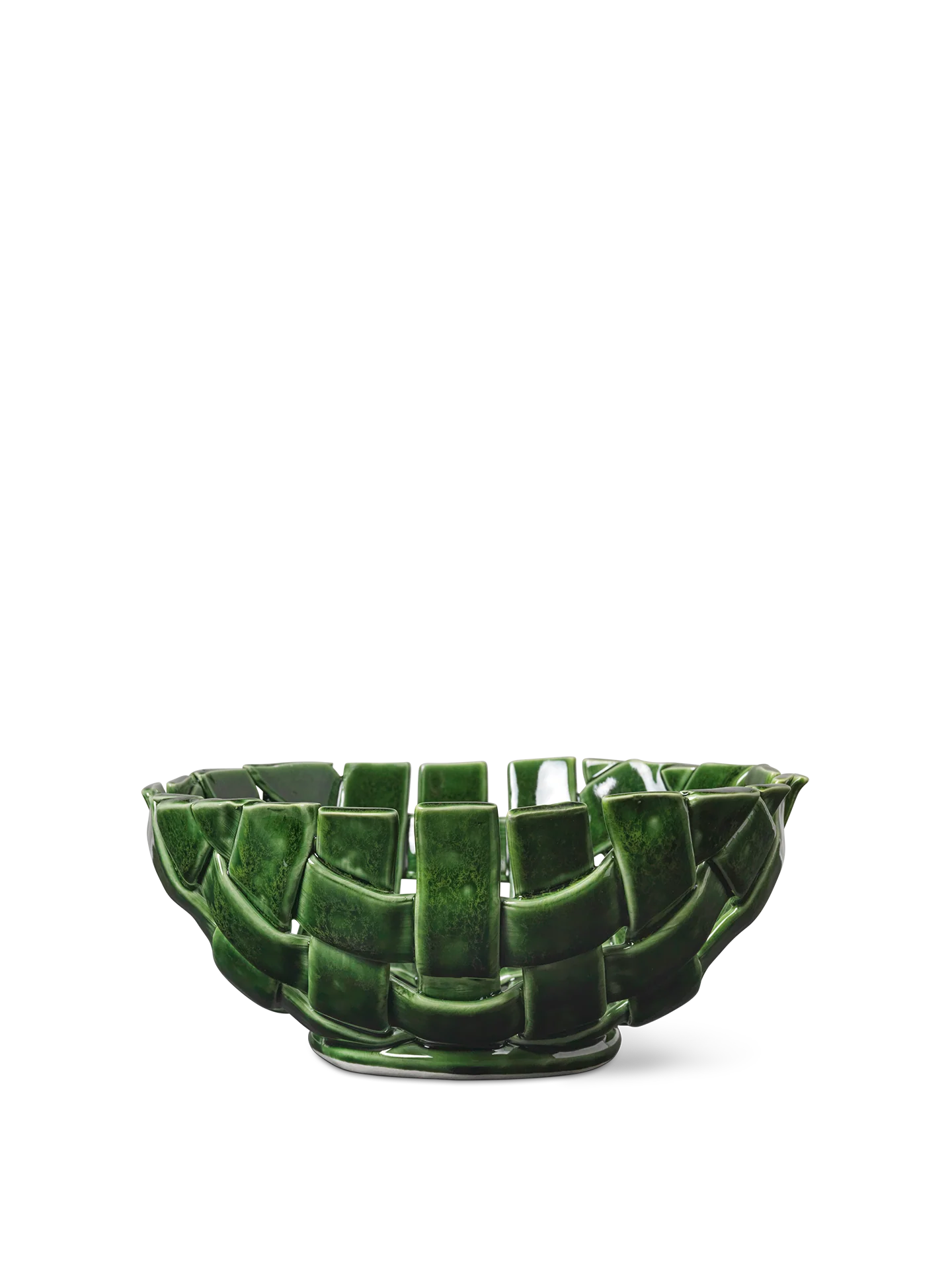 Plait Bowl - Ø24 - Emerald Green