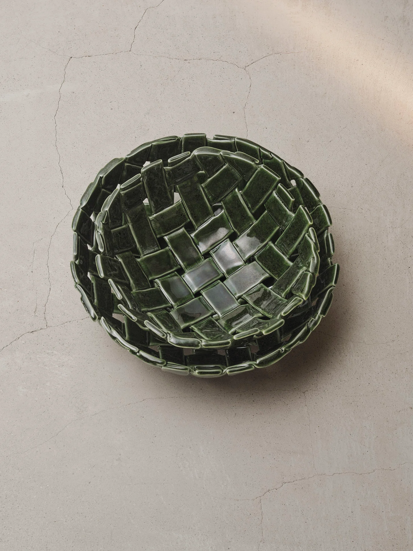 Plait Bowl - Ø30 - Emerald Green - Image 2