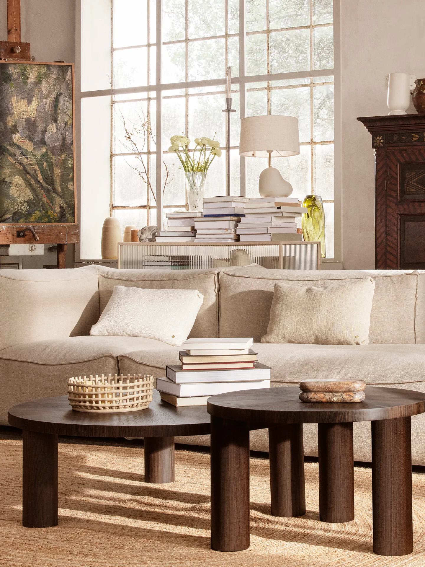Post Coffee Table - Large - Lines - Image 2