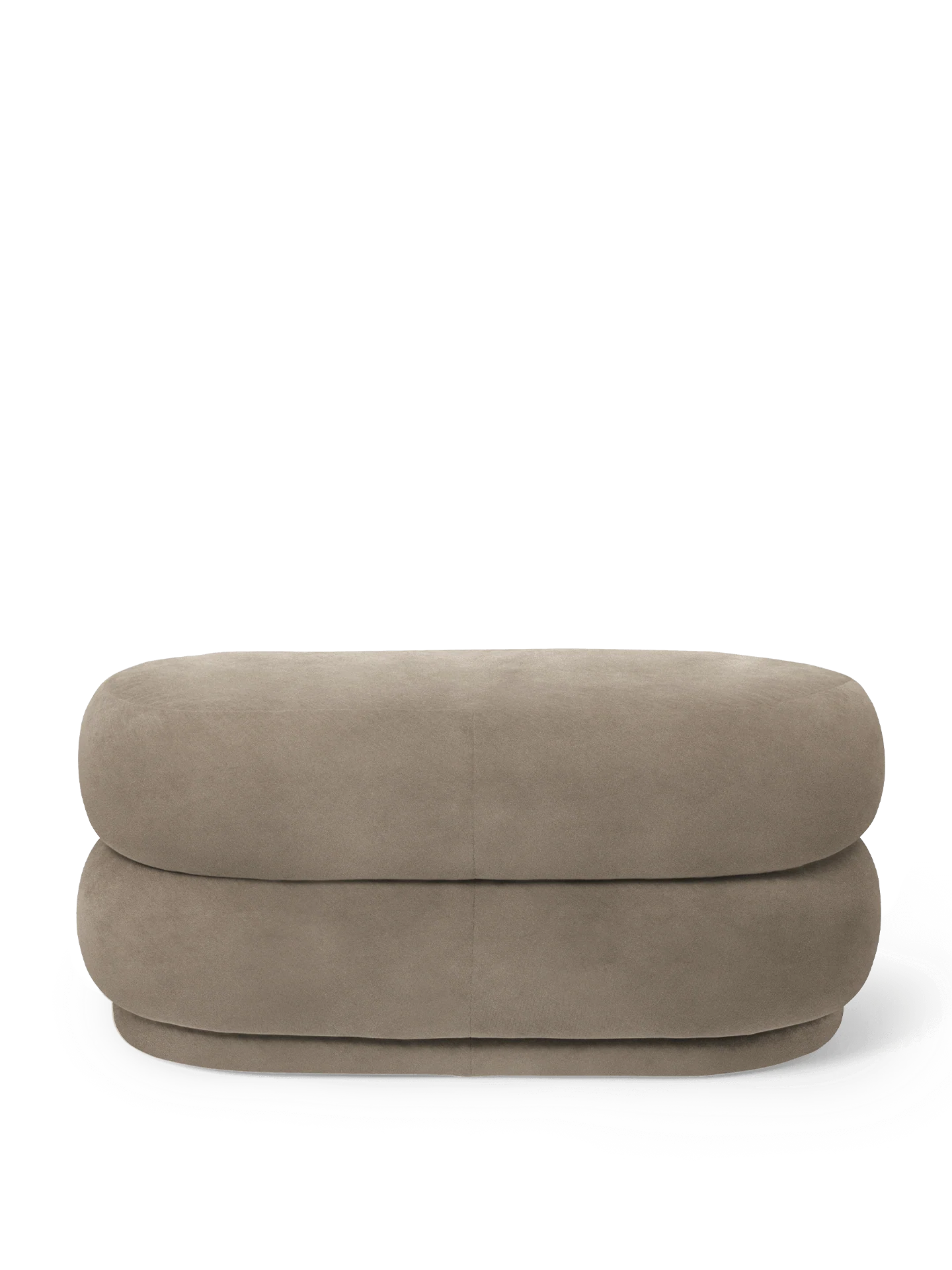 Pouf Oval - Rich Velvet - Beige - UK