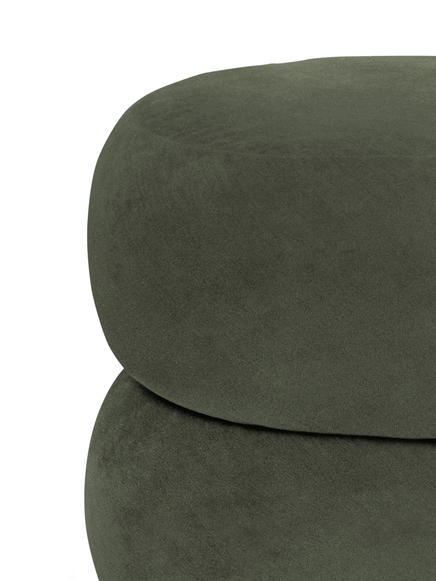 Pouf Round - Rich Velvet - Pine - UK - Image 2