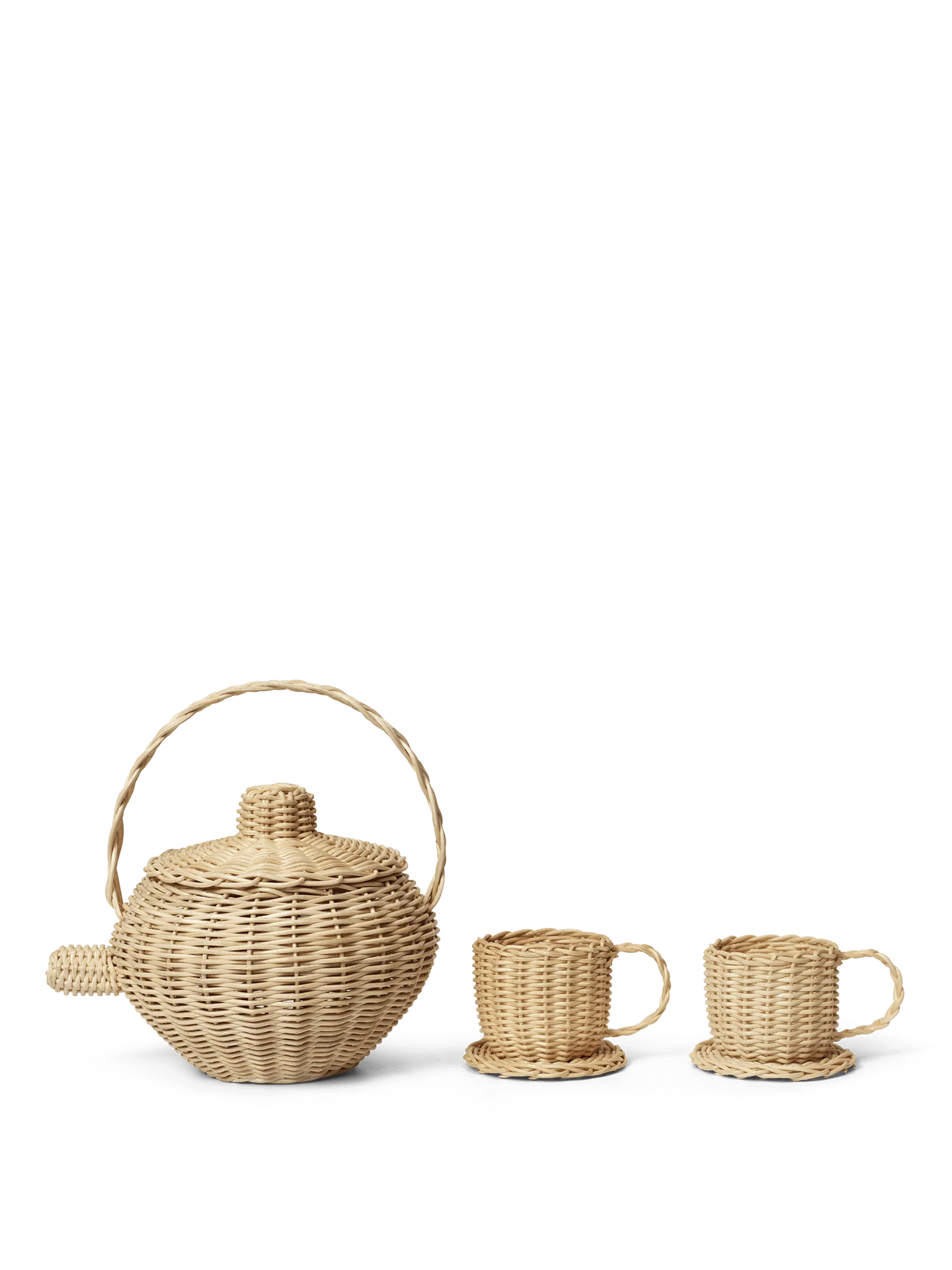 Rattan Tea Set - Natural - Image 4