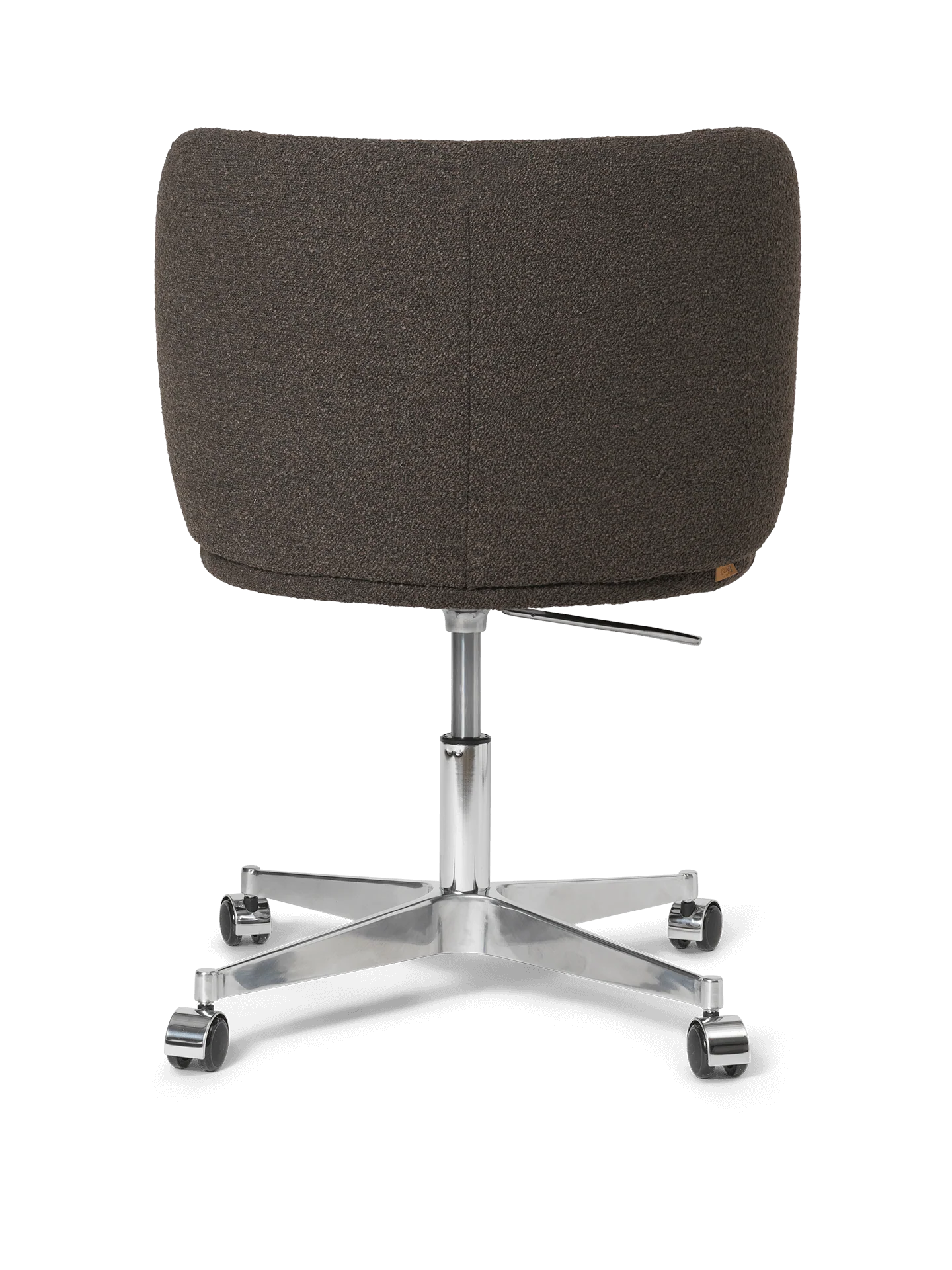 Rico Dining Chair - Castors - Soft Bouclé - Dark Brown - UK - Image 5