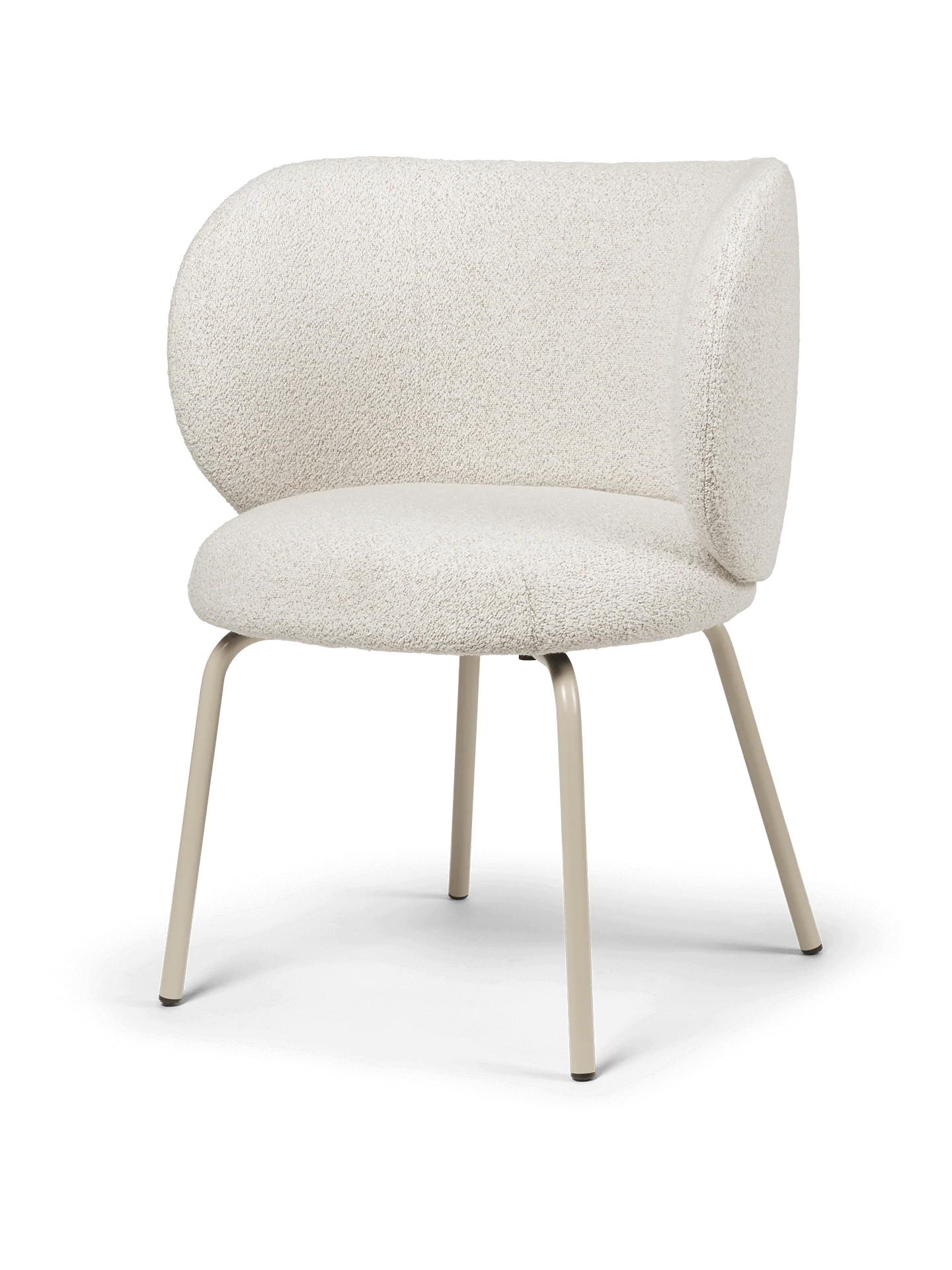 Rico Dining Chair - Cashmere - Soft Bouclé - Off-White/Sand - UK - Image 3