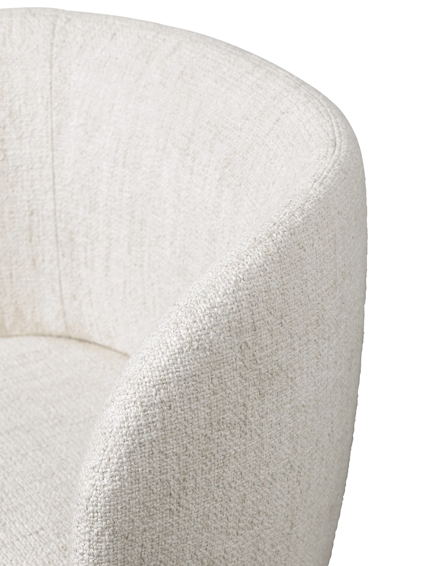 Rico Dining Chair - Swivel - Bouclé - Off-White - UK - Image 4
