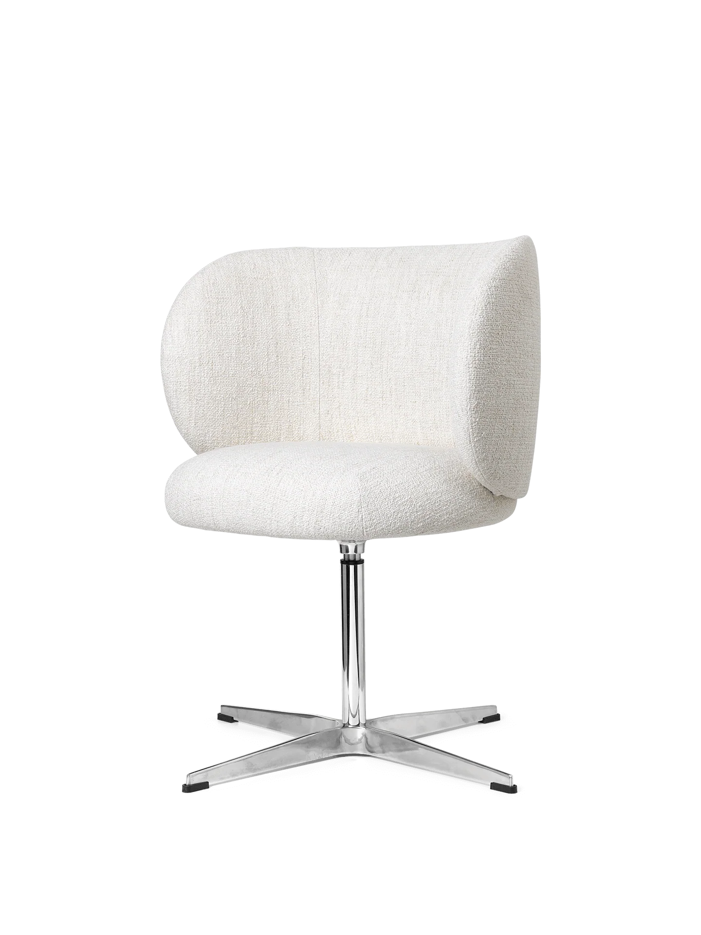Rico Dining Chair - Swivel - Bouclé - Off-White - UK - Image 5
