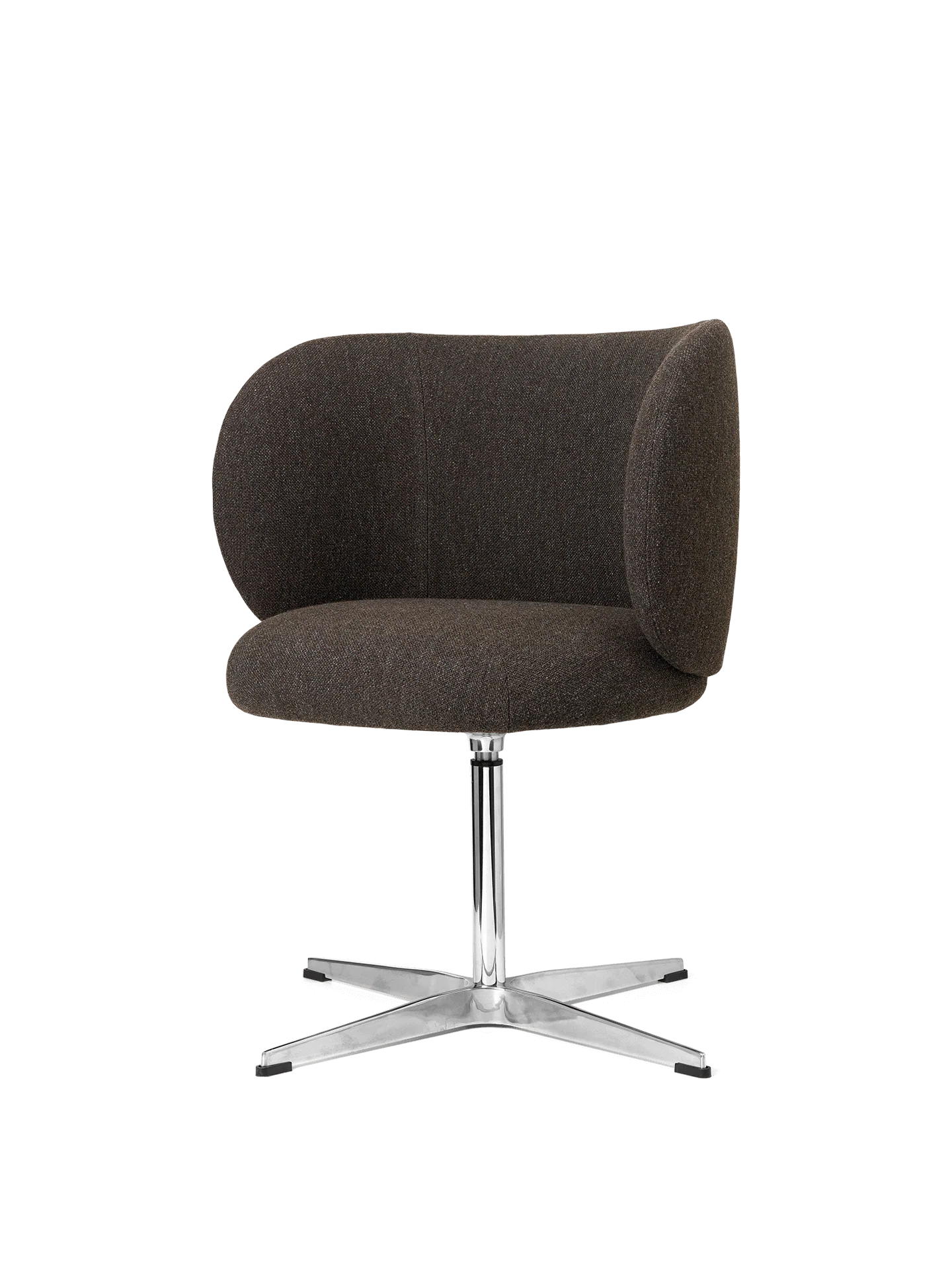 Rico Dining Chair - Swivel - Hallingdal - Dark Grey/Brown - UK - Image 3