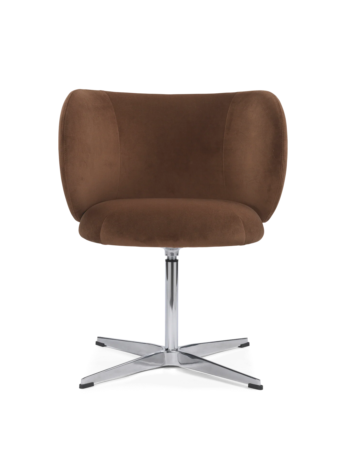 Rico Dining Chair - Swivel - Rich Velvet - Soft Brown - UK