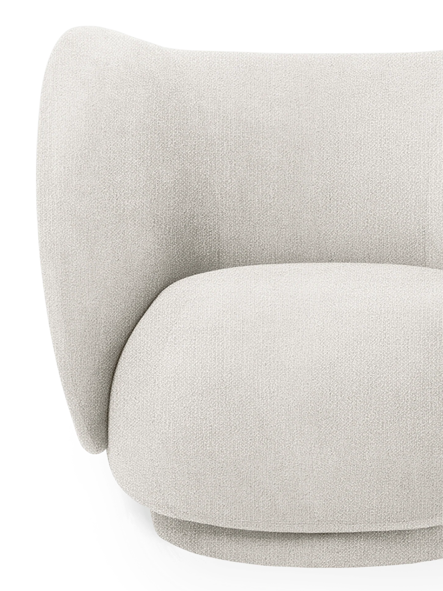 Rico Lounge Chair - Bouclé - Off-White - UK - Image 2