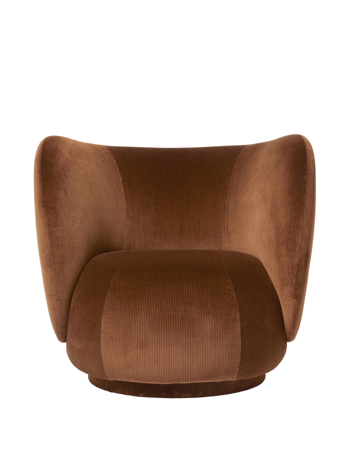 Rico Lounge Chair - Devoré Velvet - Rust - UK