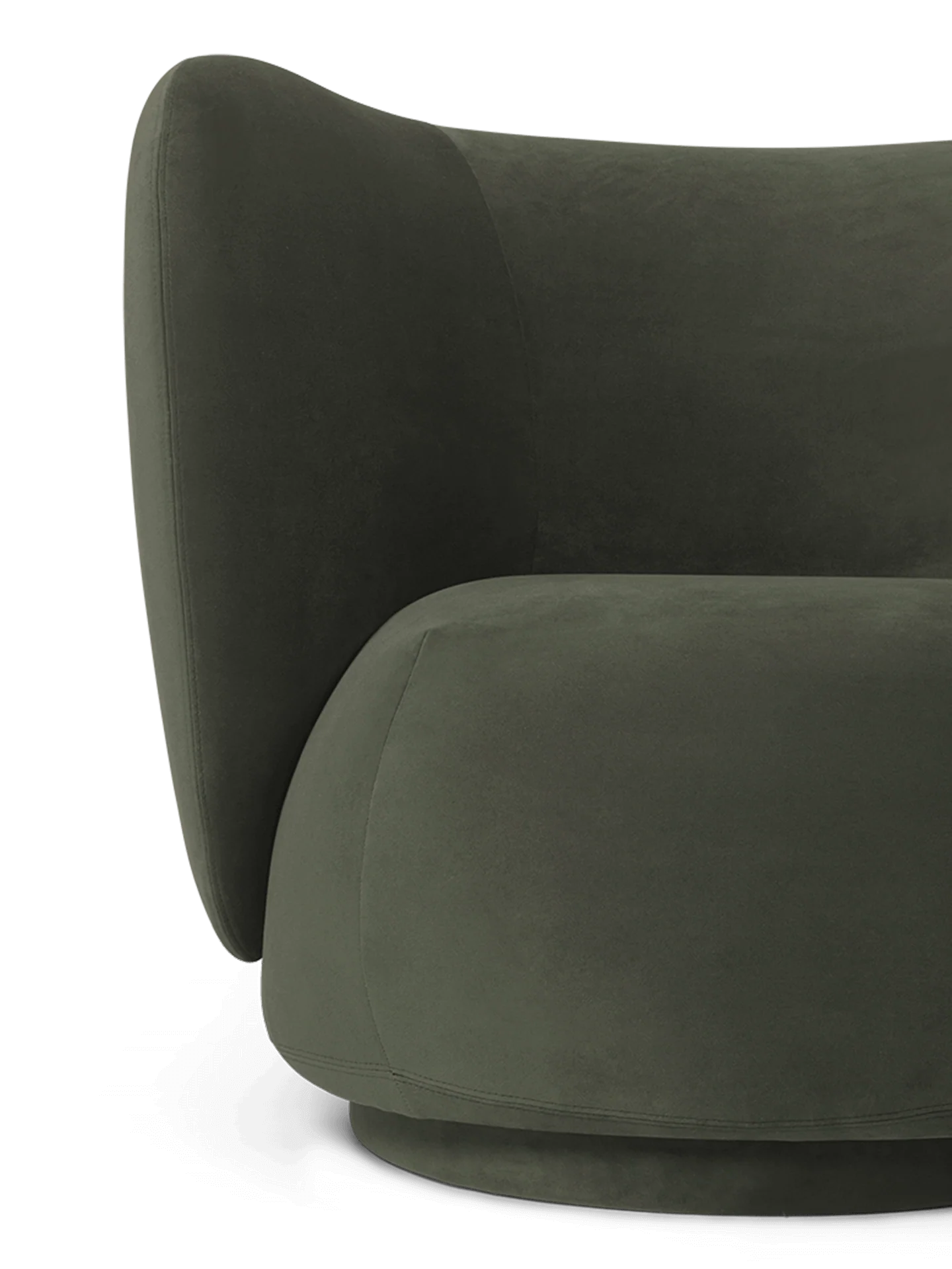 Rico Lounge Chair - Rich Velvet - Pine - UK - Image 2