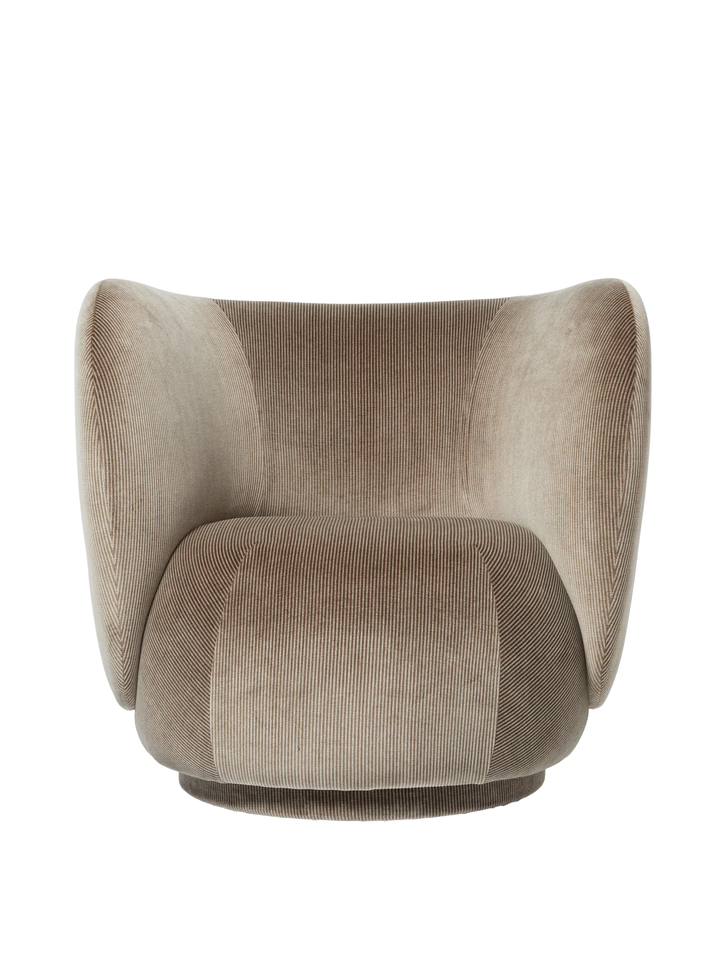 Rico Lounge Chair - Swivel - Devoré Velvet - Flint Grey - UK