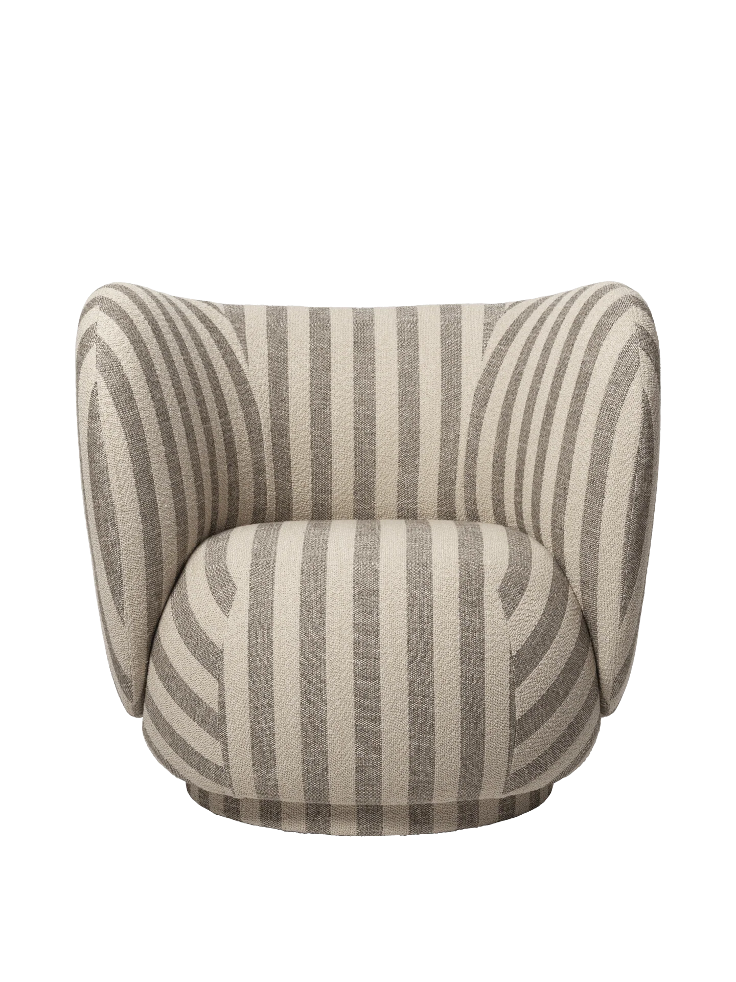 Rico Lounge Chair - Swivel - Louisiana - Sand/Off-White - UK