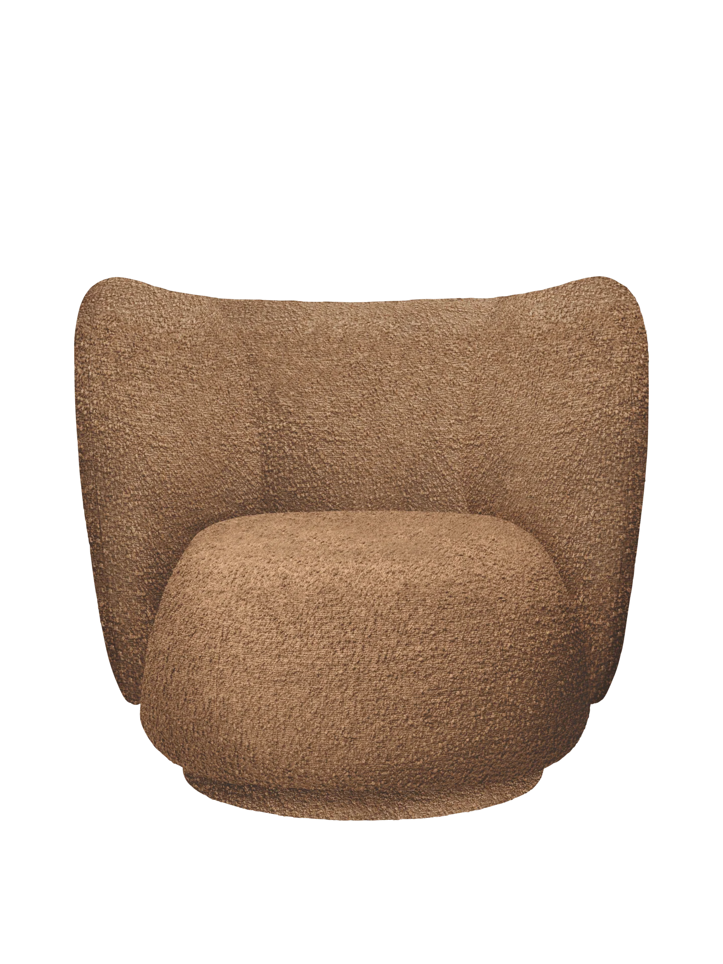 Rico Lounge Chair - Swivel - Raw Bouclé - Tan - UK