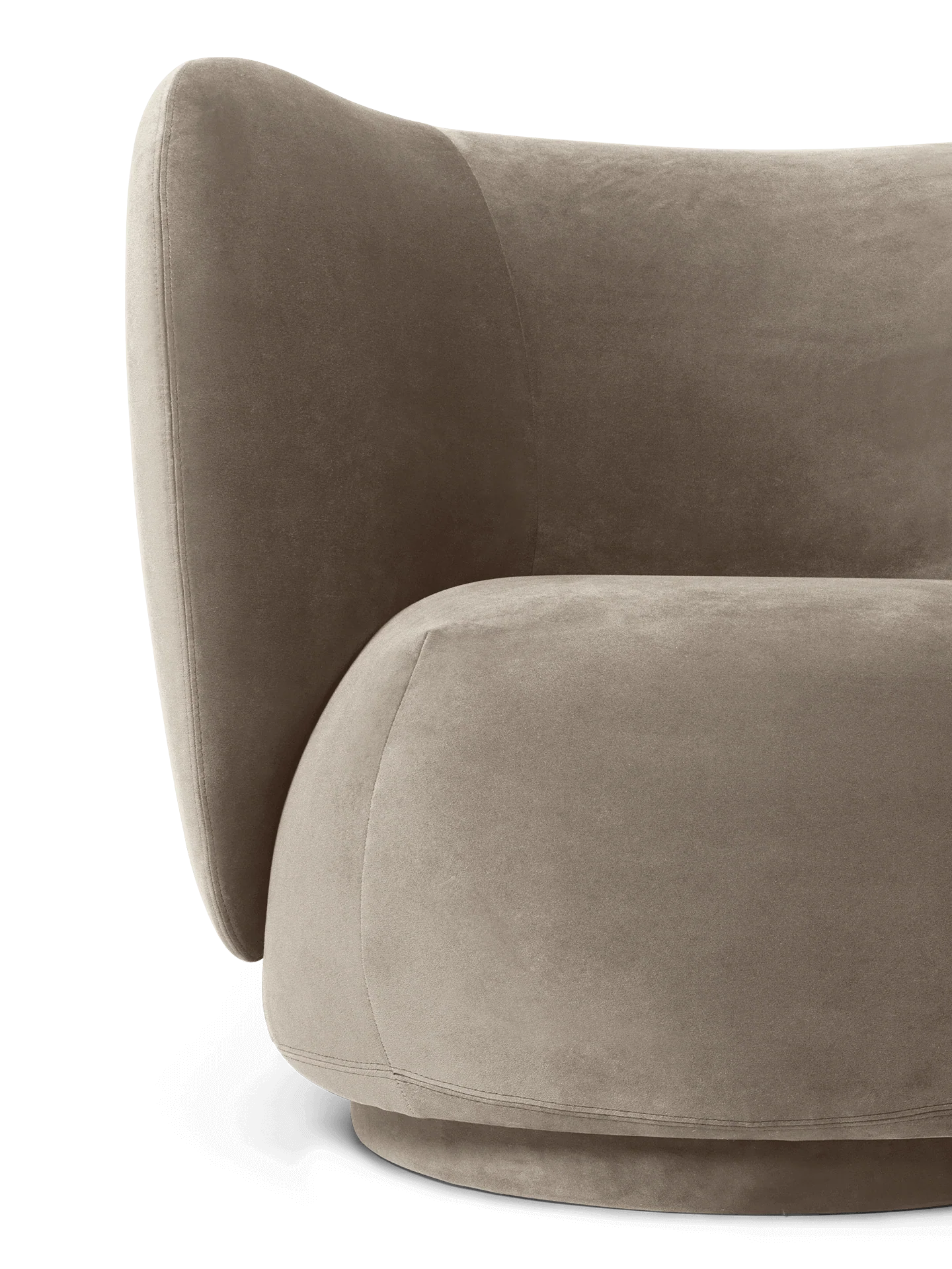 Rico Lounge Chair - Swivel - Rich Velvet - Beige - UK - Image 2