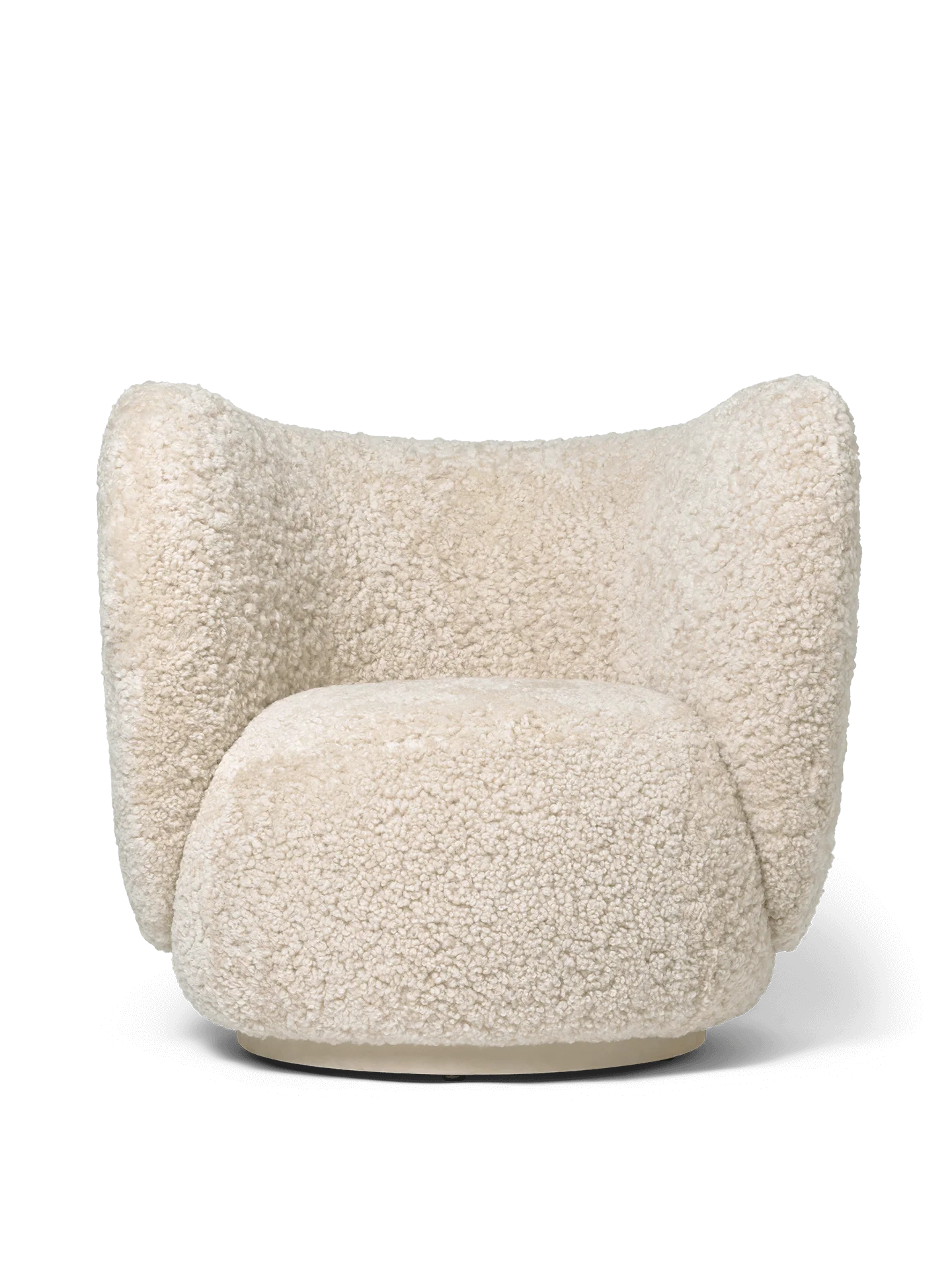 Rico Lounge Chair - Swivel - Sheepskin - Moonlight - UK