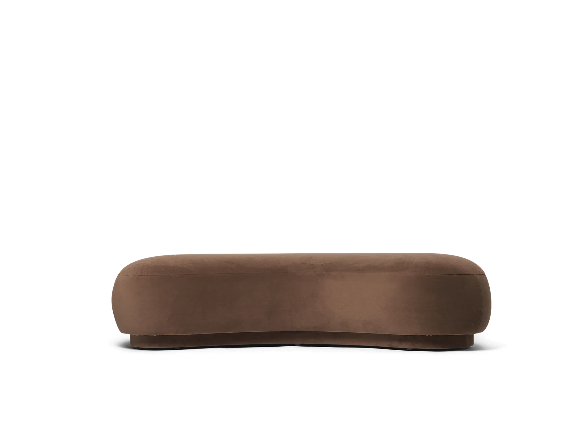 Rico Lounger Ottoman - Rich Velvet - Soft Brown - UK - Image 4