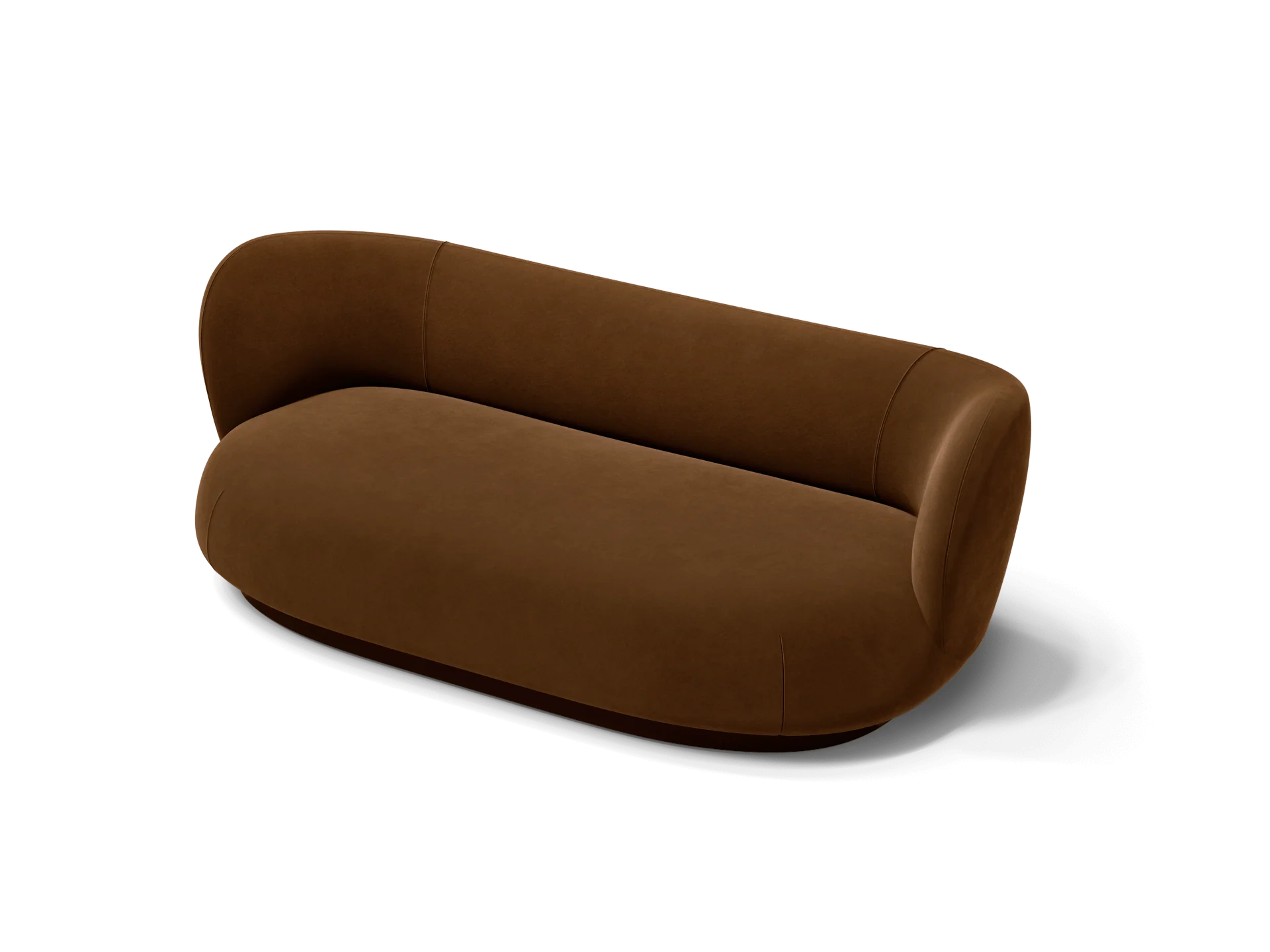 Rico Lounger Sofa - Rich Velvet - Soft Brown - UK
