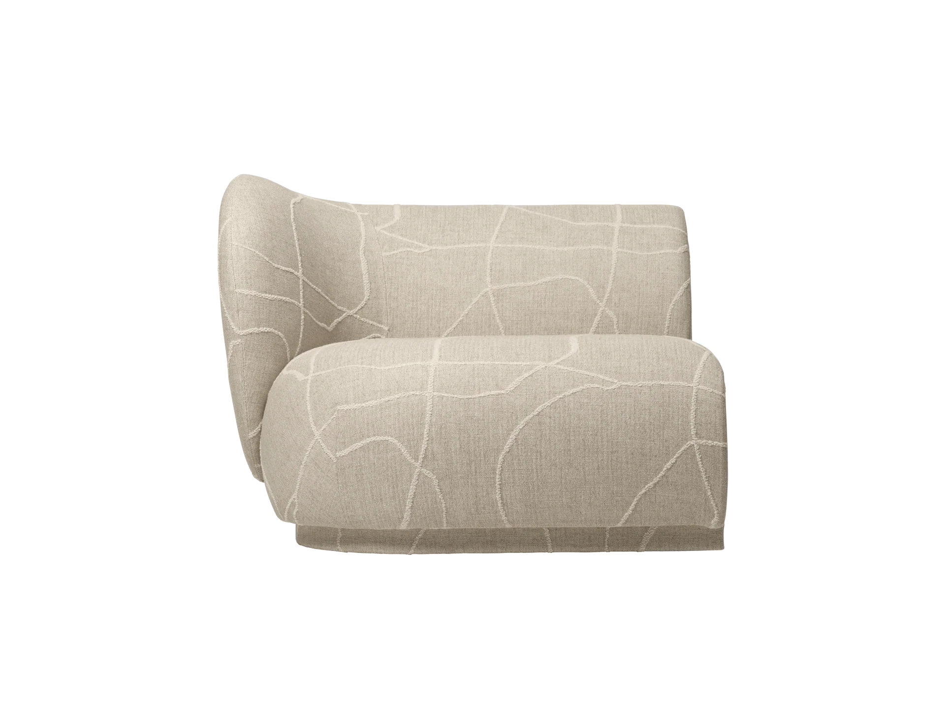 Rico Sofa Armrest Left - Can Lis - Sand/Off-White - UK