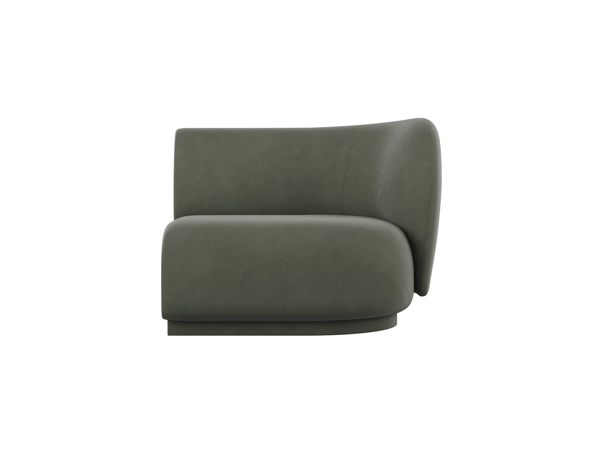 Rico Sofa Armrest Right - Rich Velvet - Pine - UK