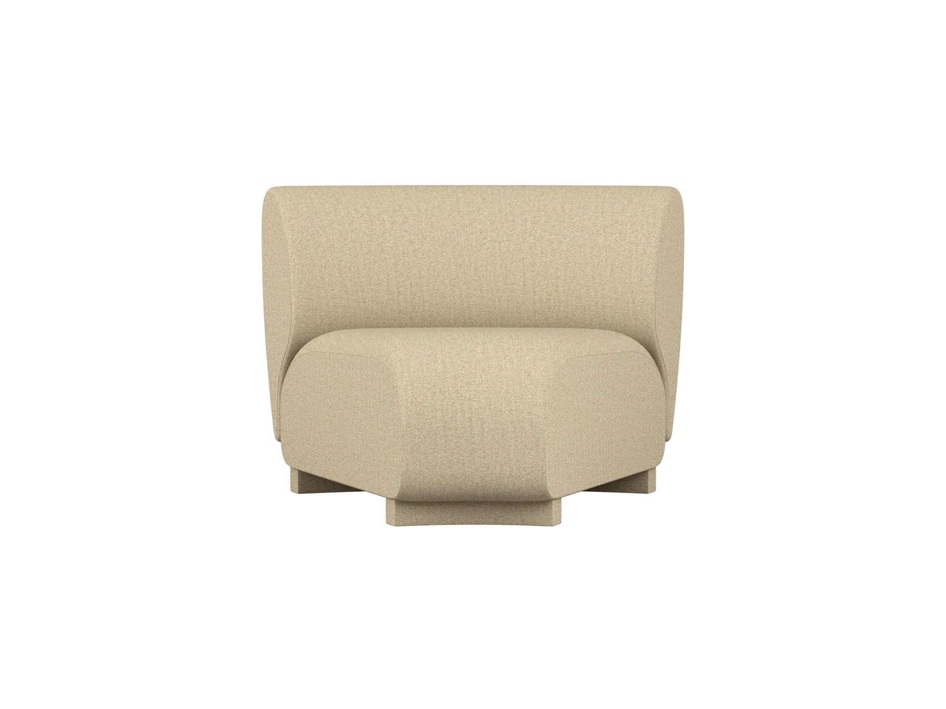 Rico Sofa Corner - Narrow - Raw Bouclé - Natural - UK