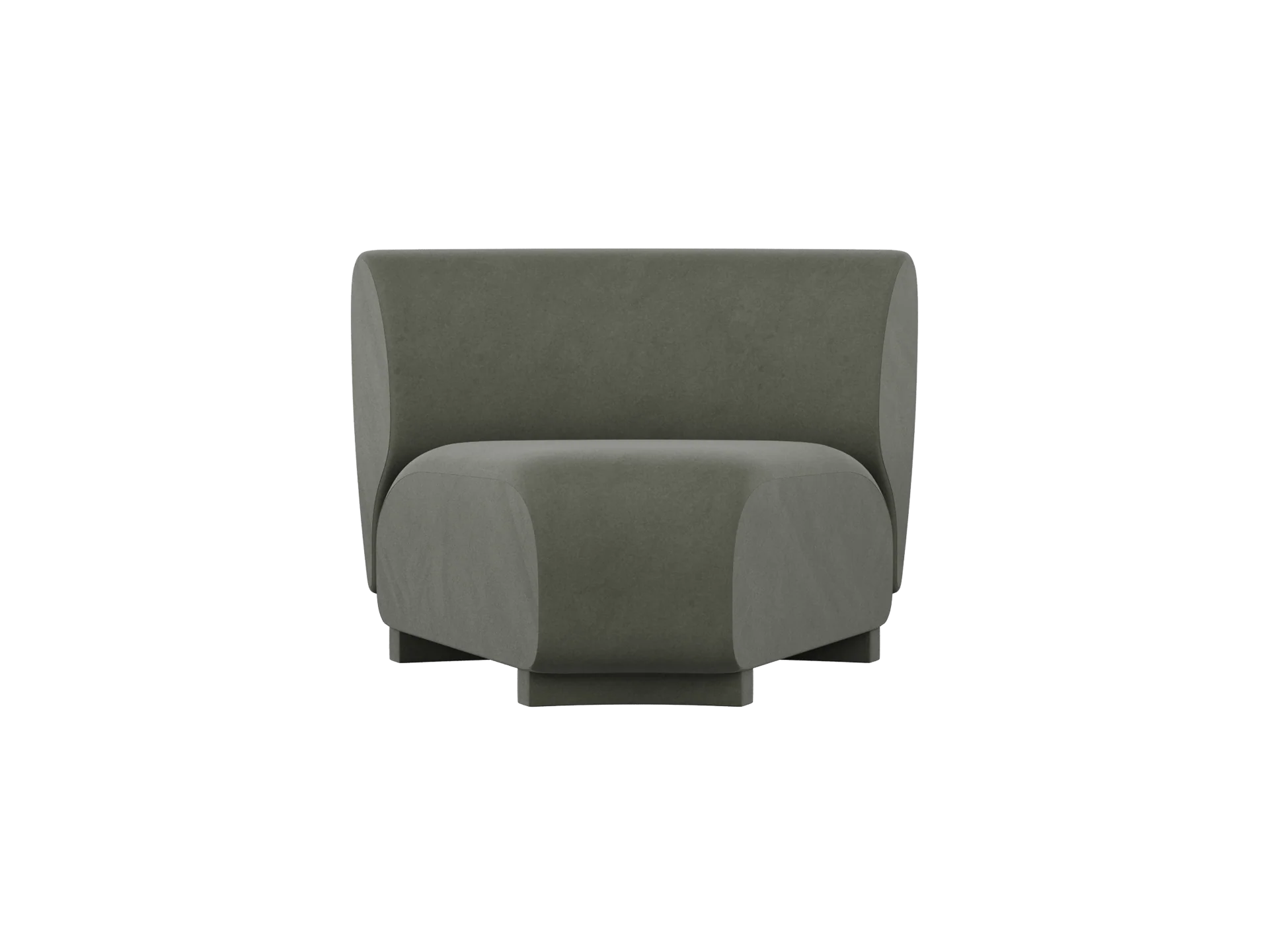 Rico Sofa Corner - Narrow - Rich Velvet - Pine - UK