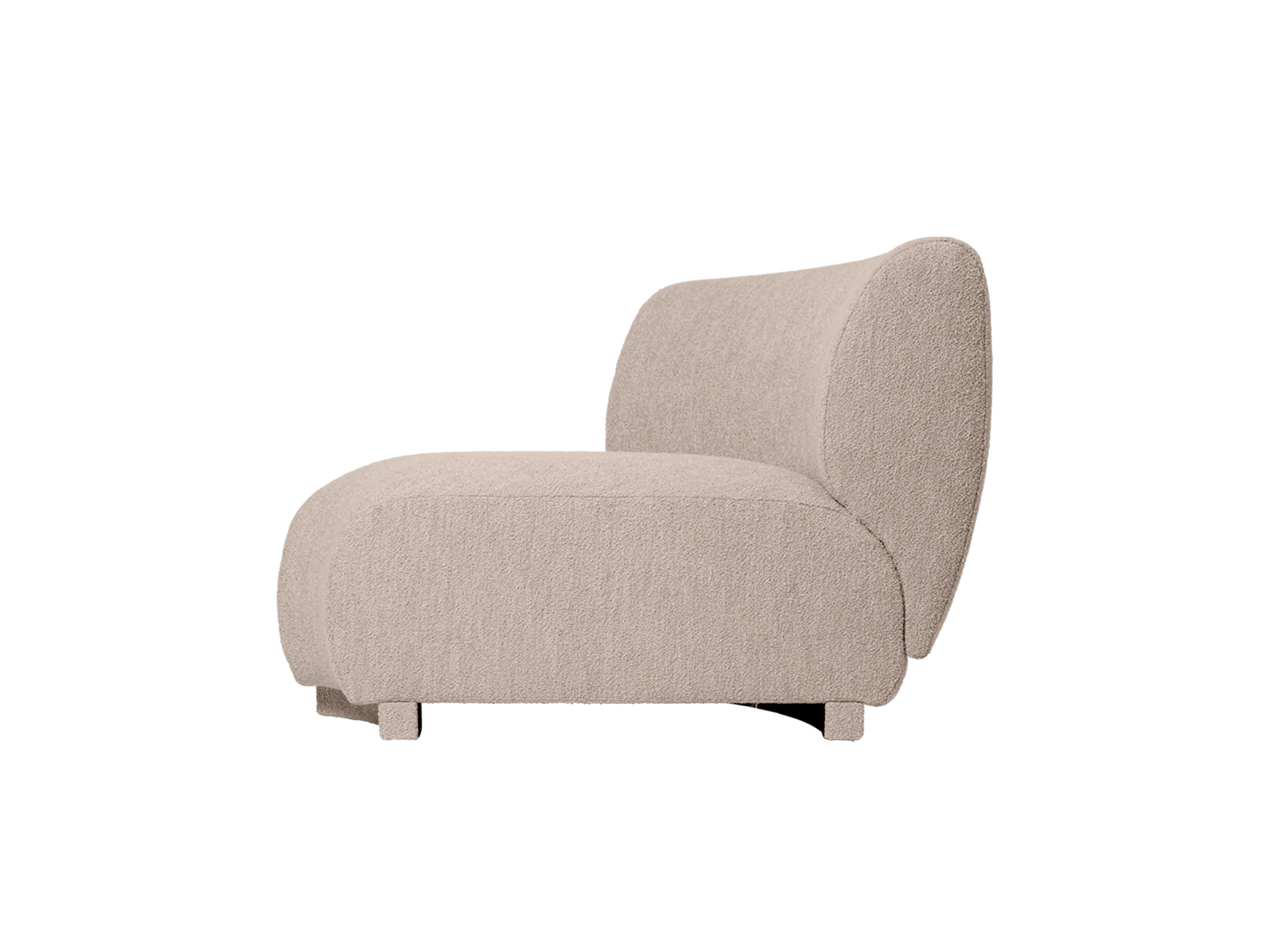 Rico Sofa Corner - Narrow - Soft Bouclé - Natural - UK - Image 5