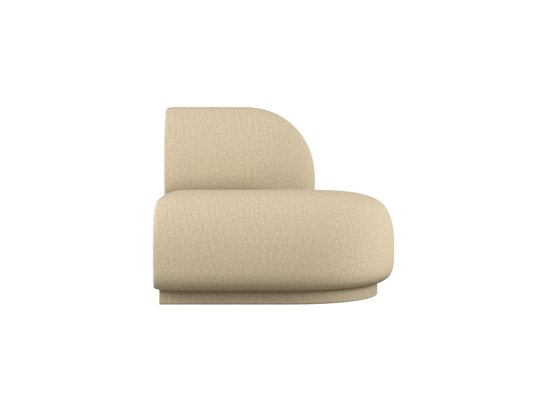 Rico Sofa Open End Left - Raw Bouclé - Natural - UK