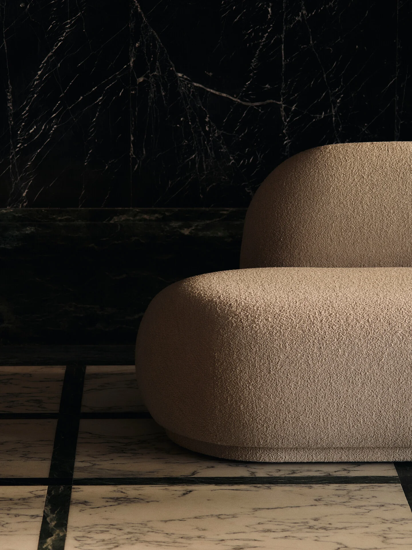 Rico Sofa Open End Left - Soft Bouclé - Natural - UK - Image 5