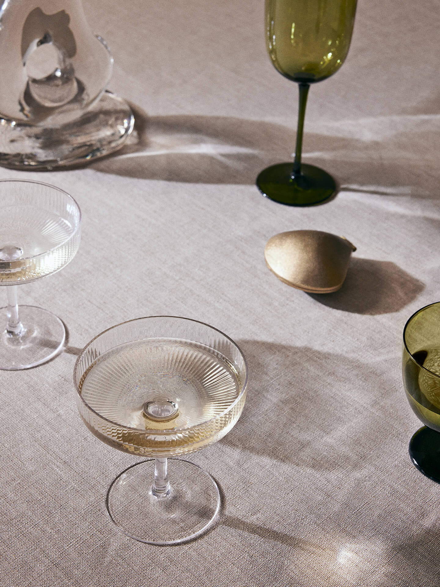 Ripple Champagne Saucers - Set of 2 - Clear - Image 2
