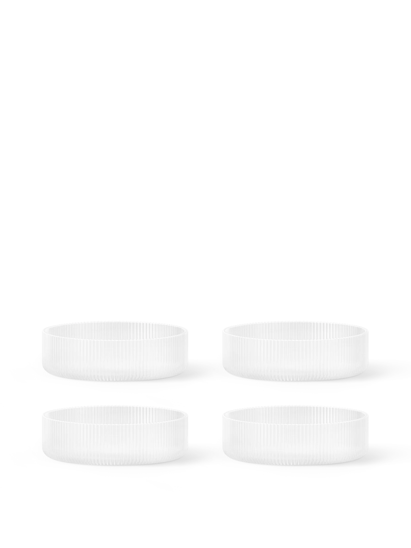 Ripple Serving Bowls - Set of 4 - Frosted