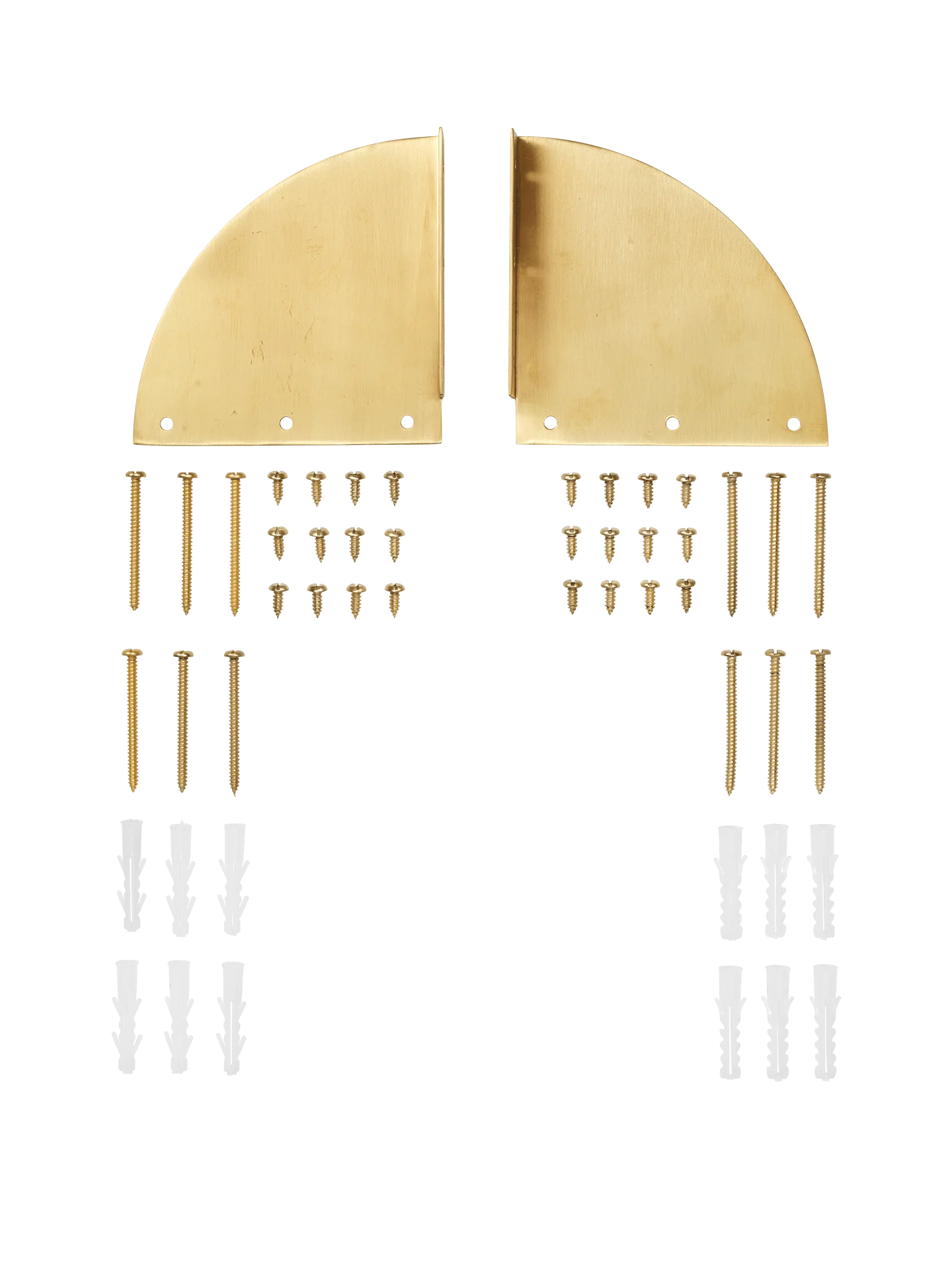 Sector Desk Brackets - Large - Brass